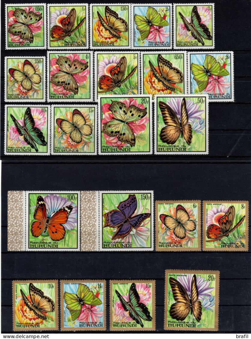 1968 Burundi, Farfalle, Serie Completa Nuova (**) - Unused Stamps