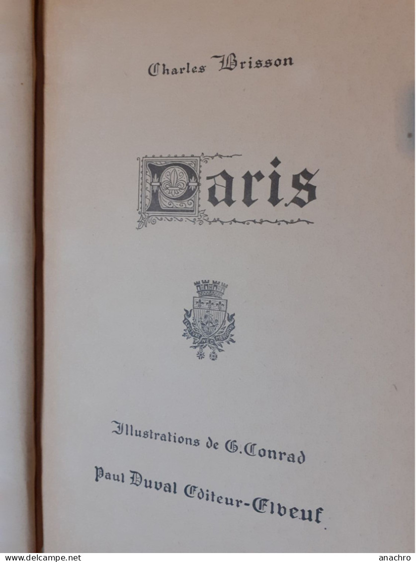 PARIS Illustré Histoire Et Visage D'une Grande Cité BRISSON - Ile-de-France