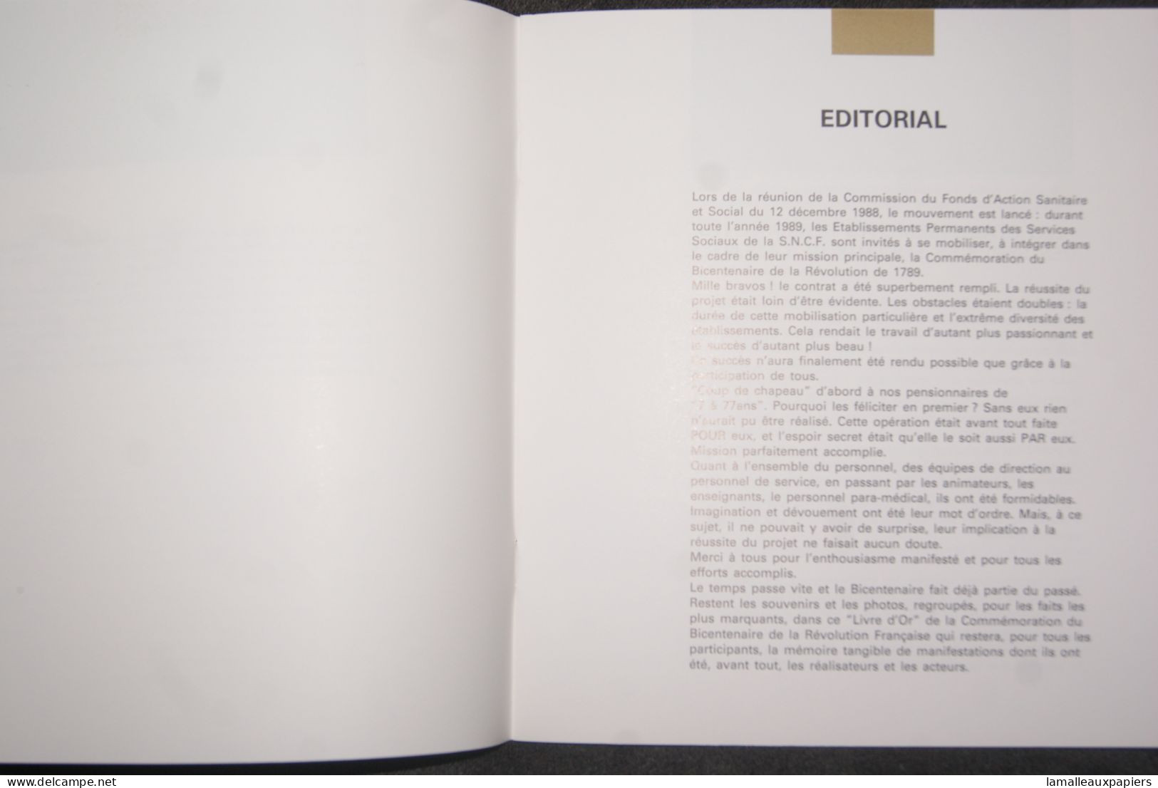 Livre D'or Du Bicentenaire (édition SNCF) 1989 - Spoorwegen En Trams