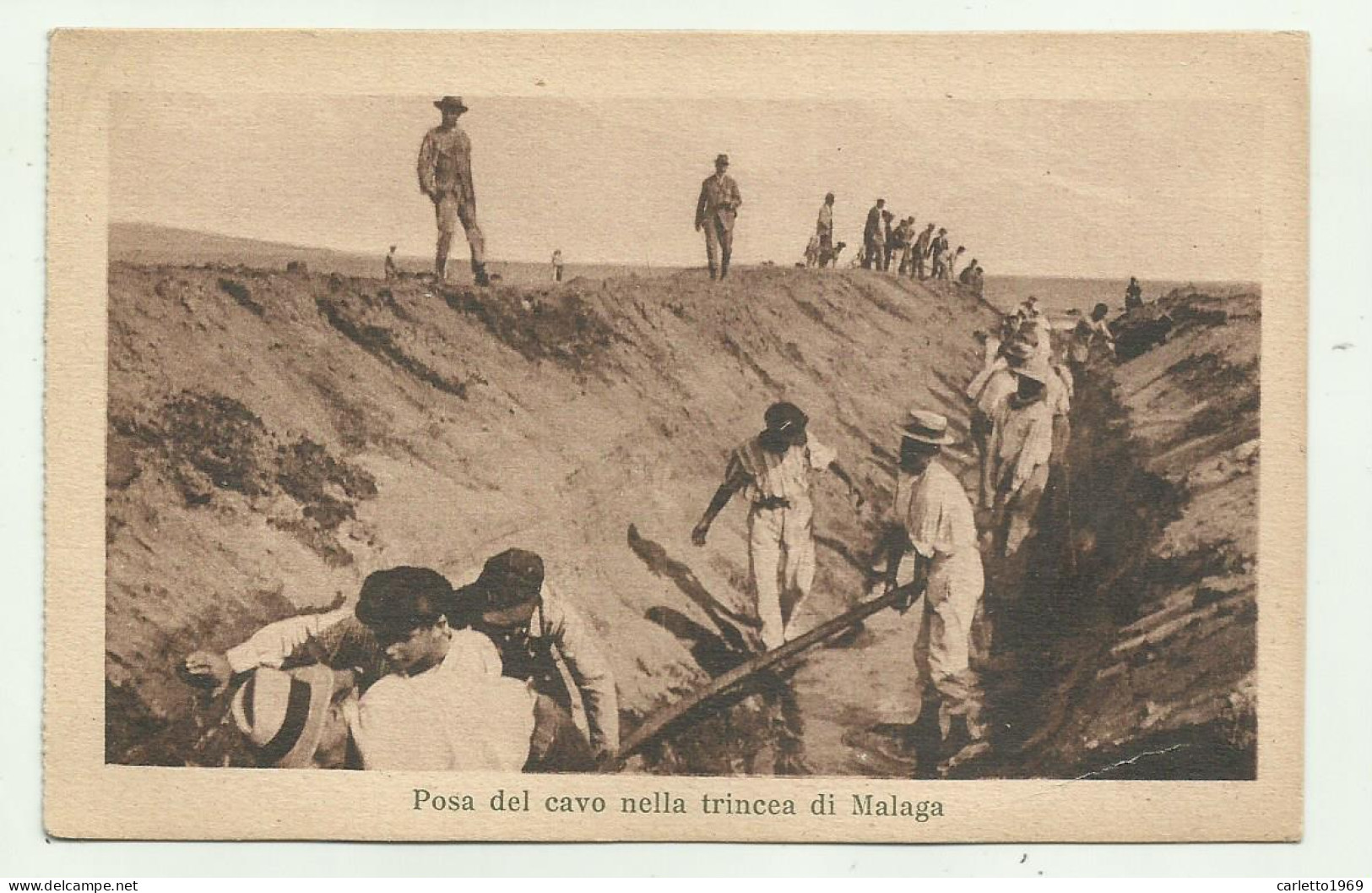 POSA DEL CAVO NELLA TRINCEA DI MALAGA - ITALCABLE -NV FP - Geschiedenis