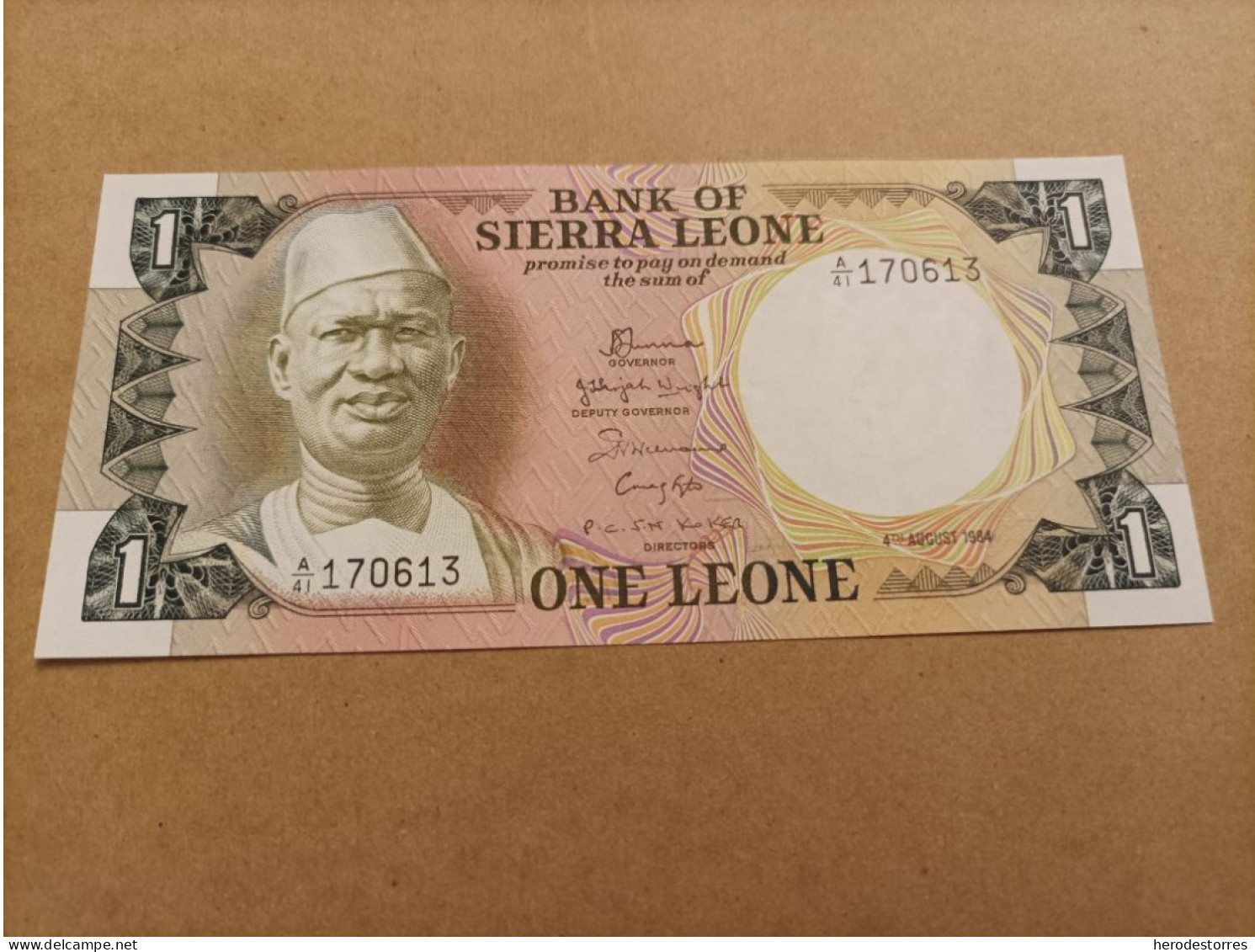 Billete De Sierra Leona De 1 Leon, Serie A, Año 1984, UNC - Sierra Leone