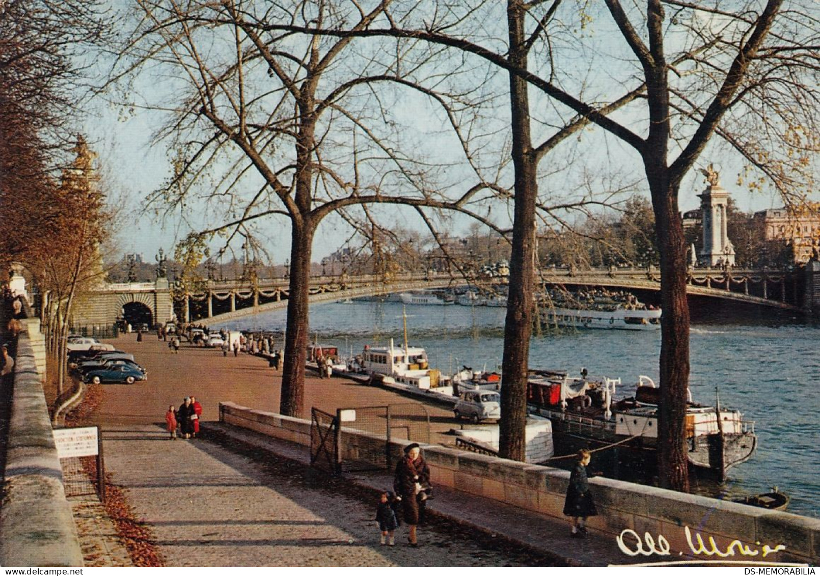 Albert Monier - Paris , La Seine Et Le Pont Alexandre III 1968 Porsche - Monier