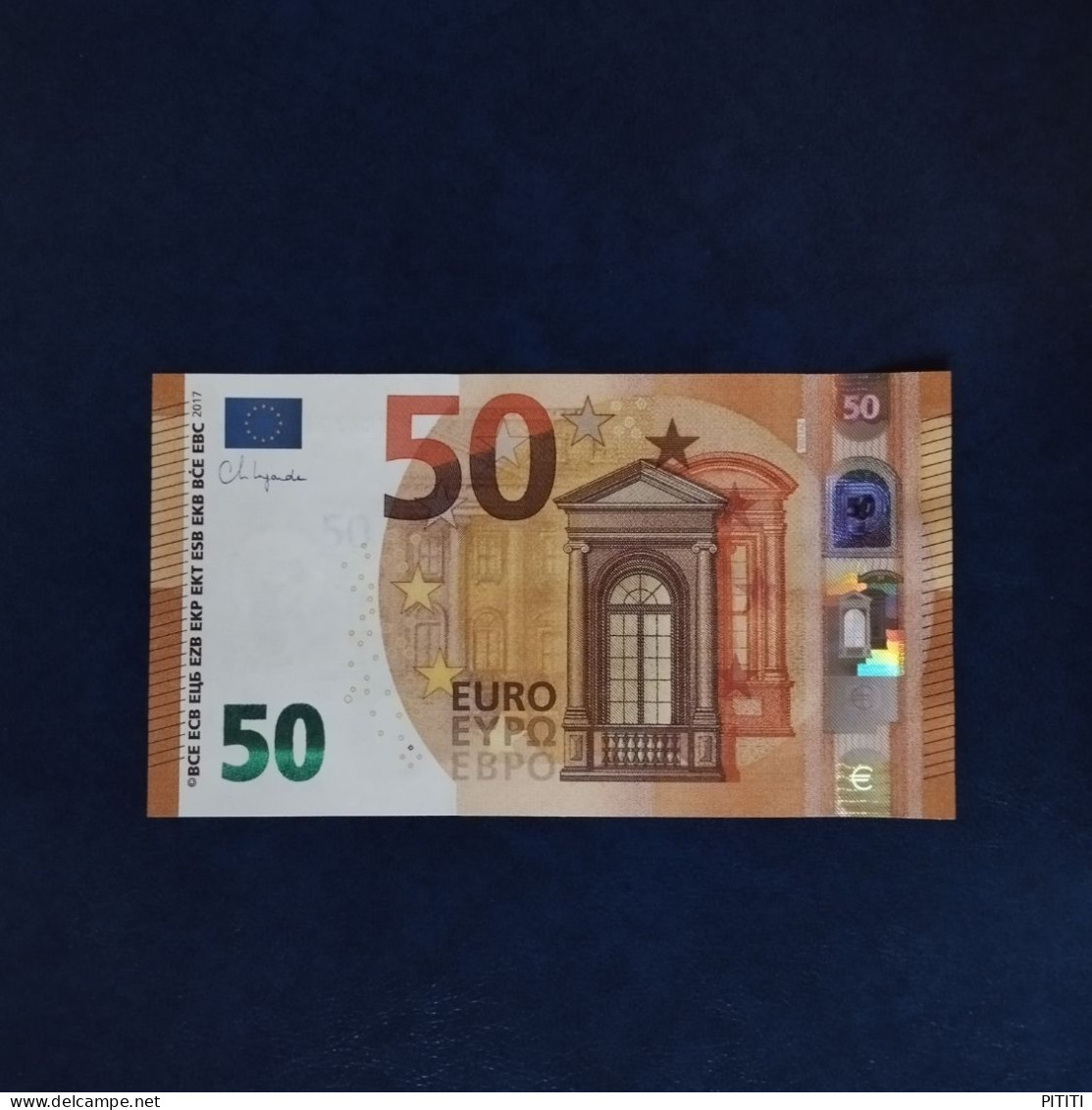 EURO SPAIN 50 V021A2 VC LAGARDE UNC - 50 Euro