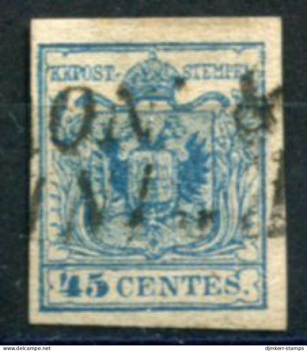 LOMBARDY-VENETIA 1854 Arms 45 Cmi Machine Paper  Used  Michel 5y - Used Stamps
