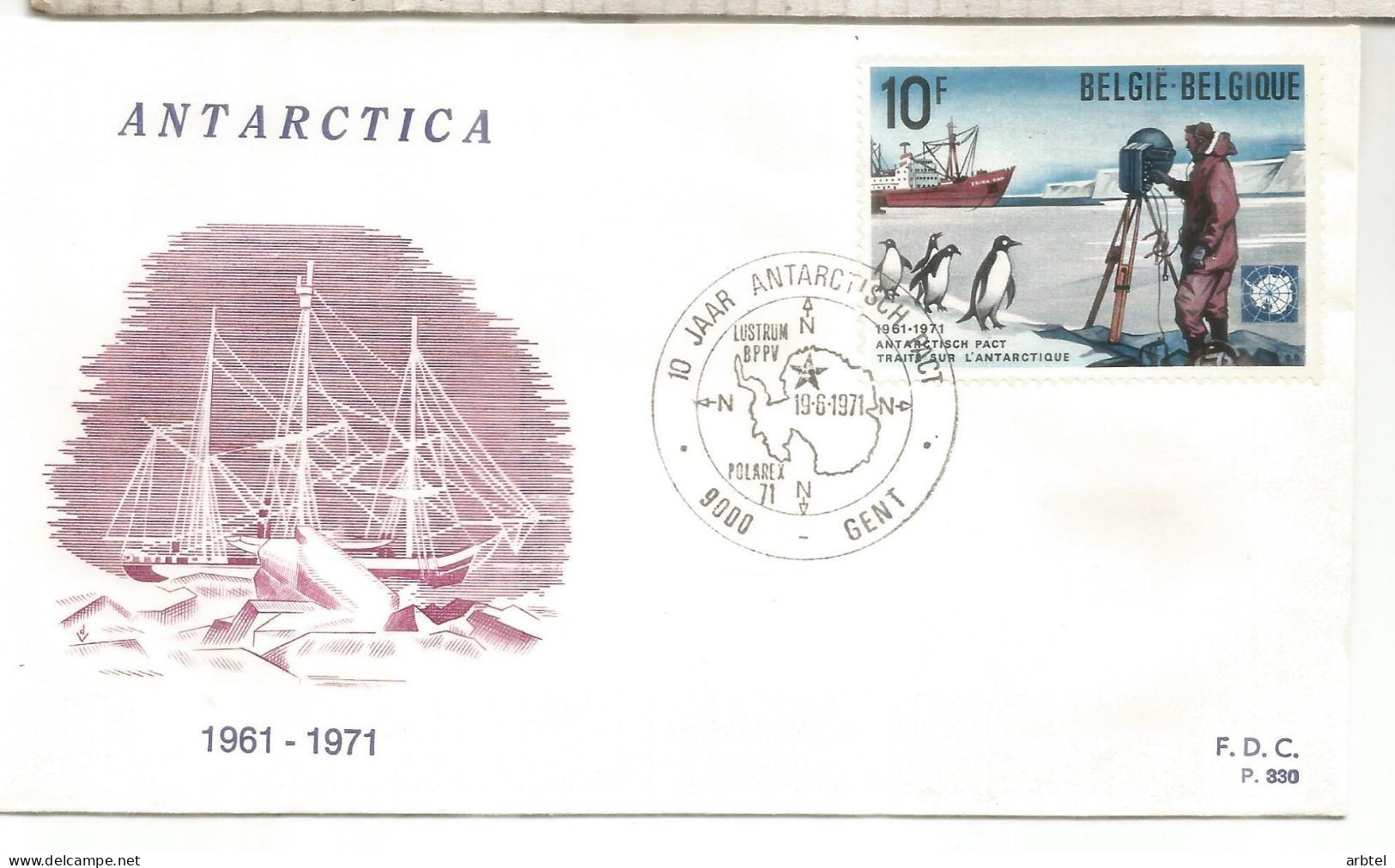 ANTARTIDA ANTARCTIC BELGICA 1971 TRATADO ANTARTICO - Trattato Antartico