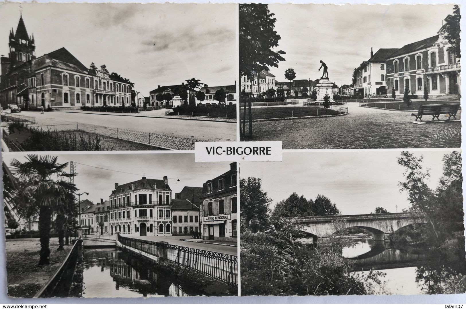 Carte Postale : 65 : VIC BIGORRE En 4 Vues, Timbre En 1955 - Vic Sur Bigorre
