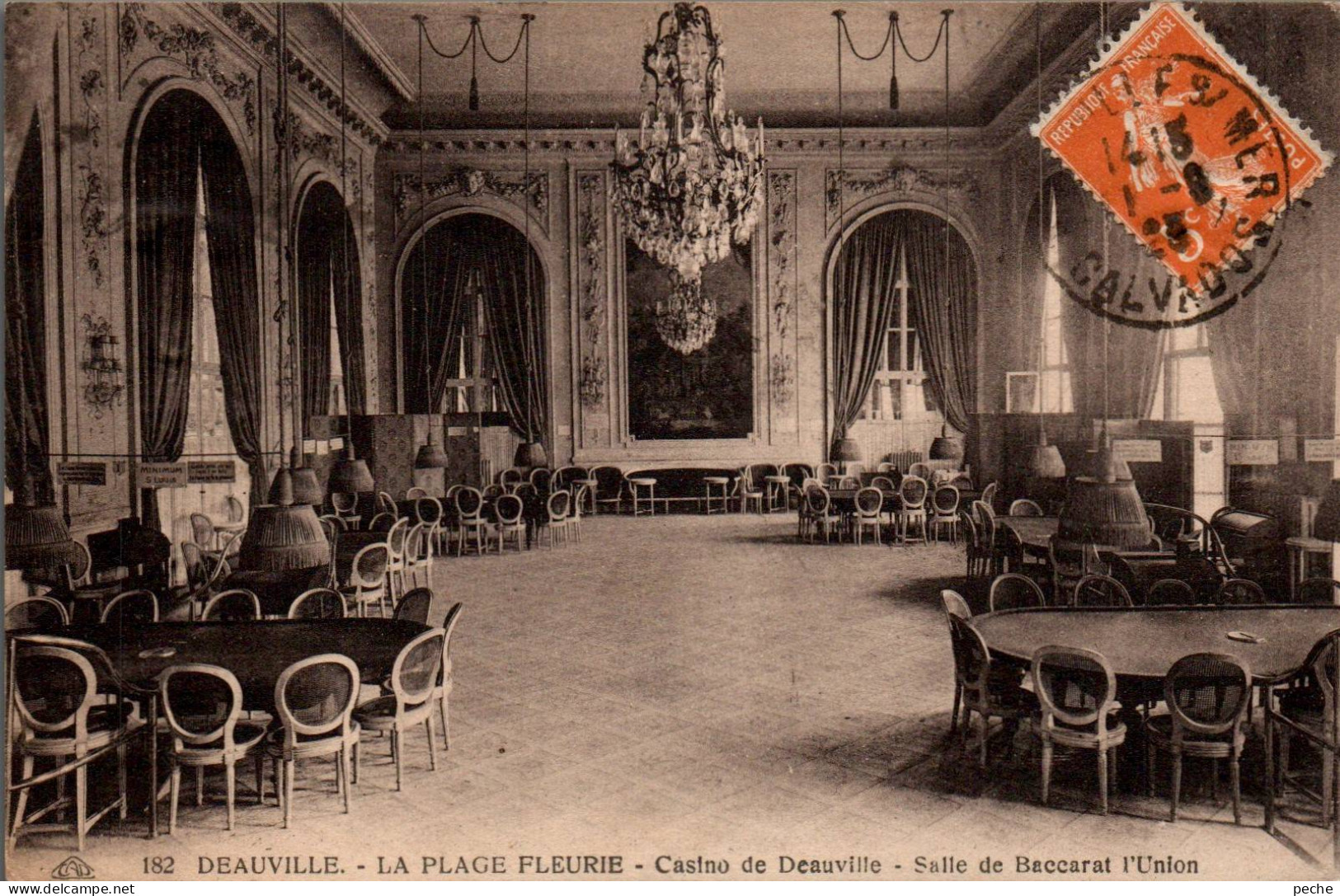 N°117392 -cpa Deauville -le Casino -salle De Baccarat L'union- - Casinos