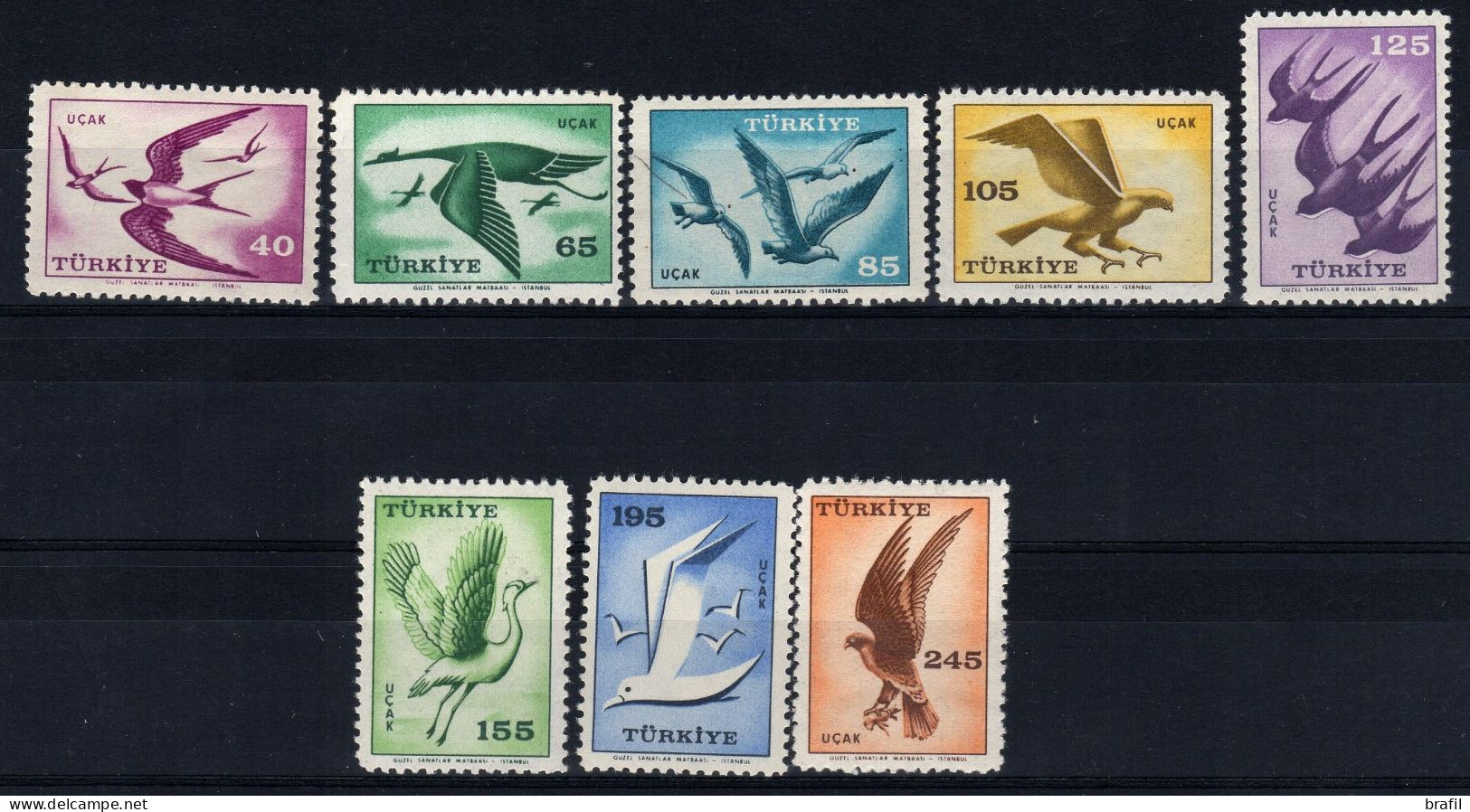 1959 Turchia, Uccelli, Serie Completa Nuova (**) - Airmail