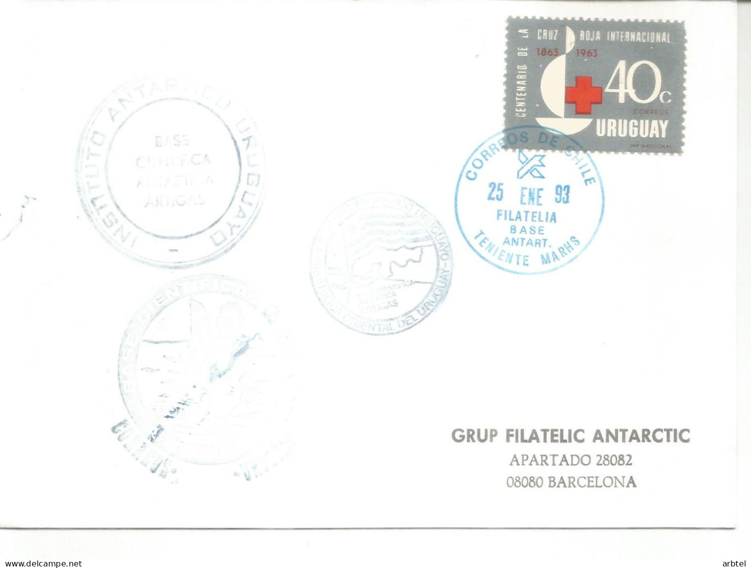 ANTARTIDA ANTARCTIC URUGUAY BASE CHILE MARHS Y BASE ARTIGAS 1993 - Internationales Polarjahr