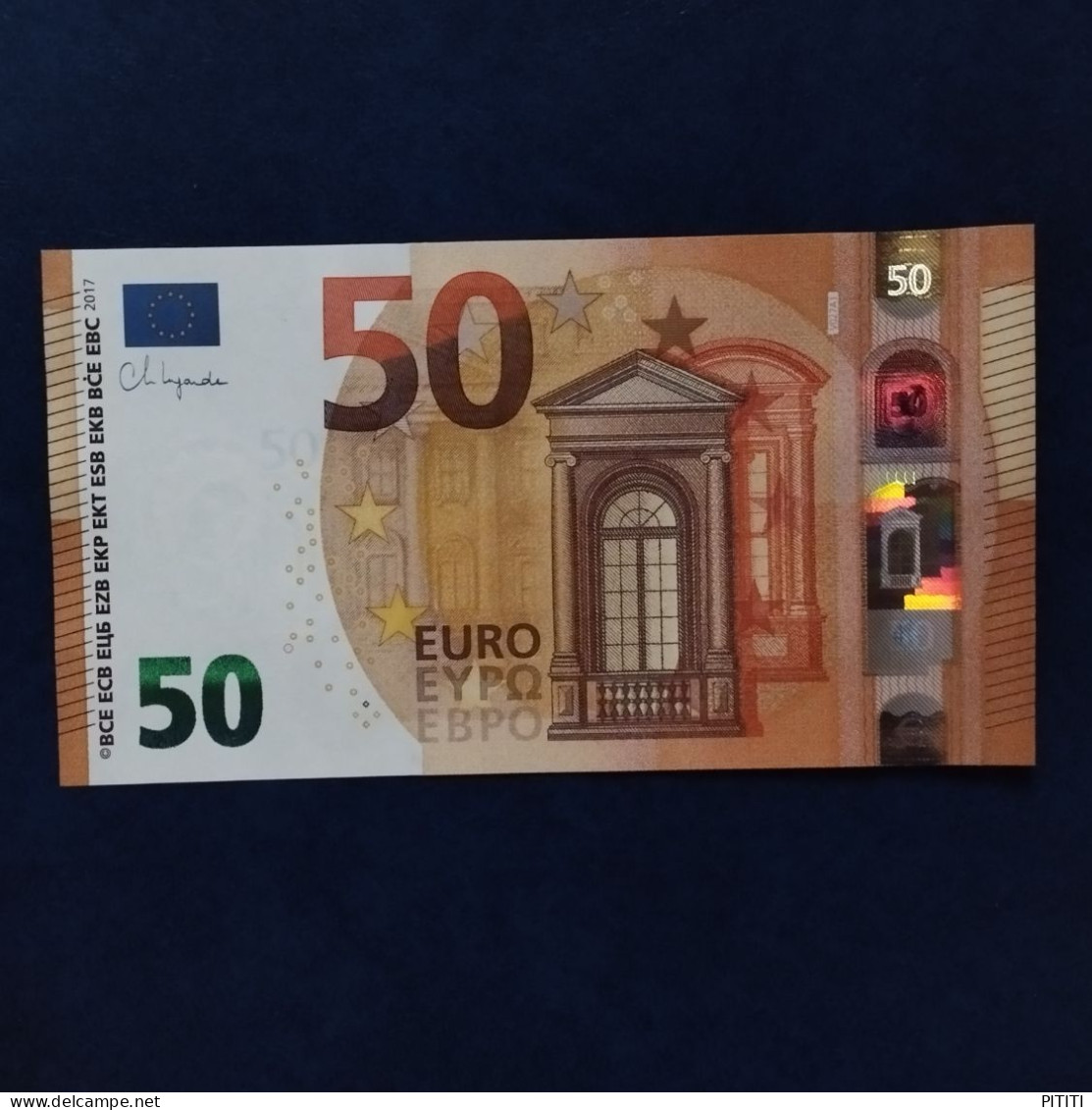 EURO SPAIN 50 V027A1 VC LAGARDE UNC - 50 Euro