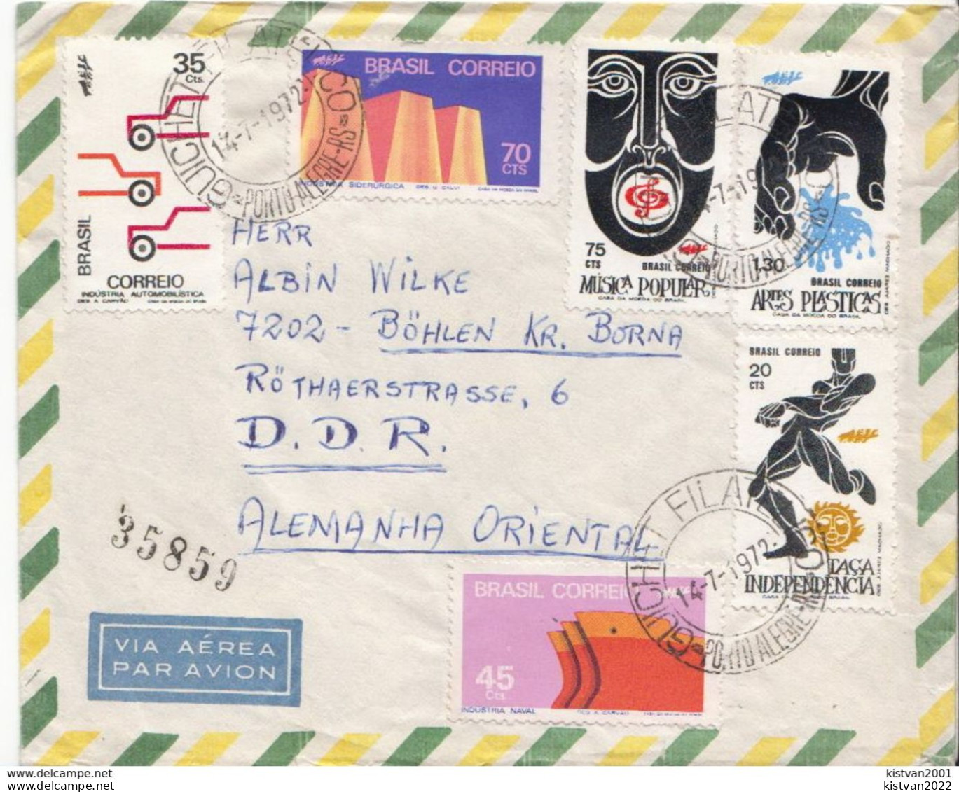 Postal History Cover: Brazil Sets On Cover - Covers & Documents