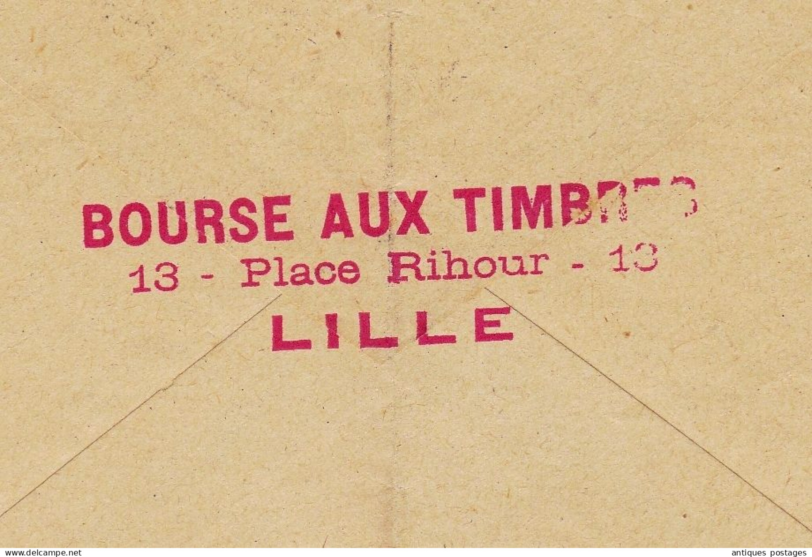 Lettre Exposition Philatélique 1 Avril 1945 Bourse aux Timbres Lille Mariane de Dulac + Mercure