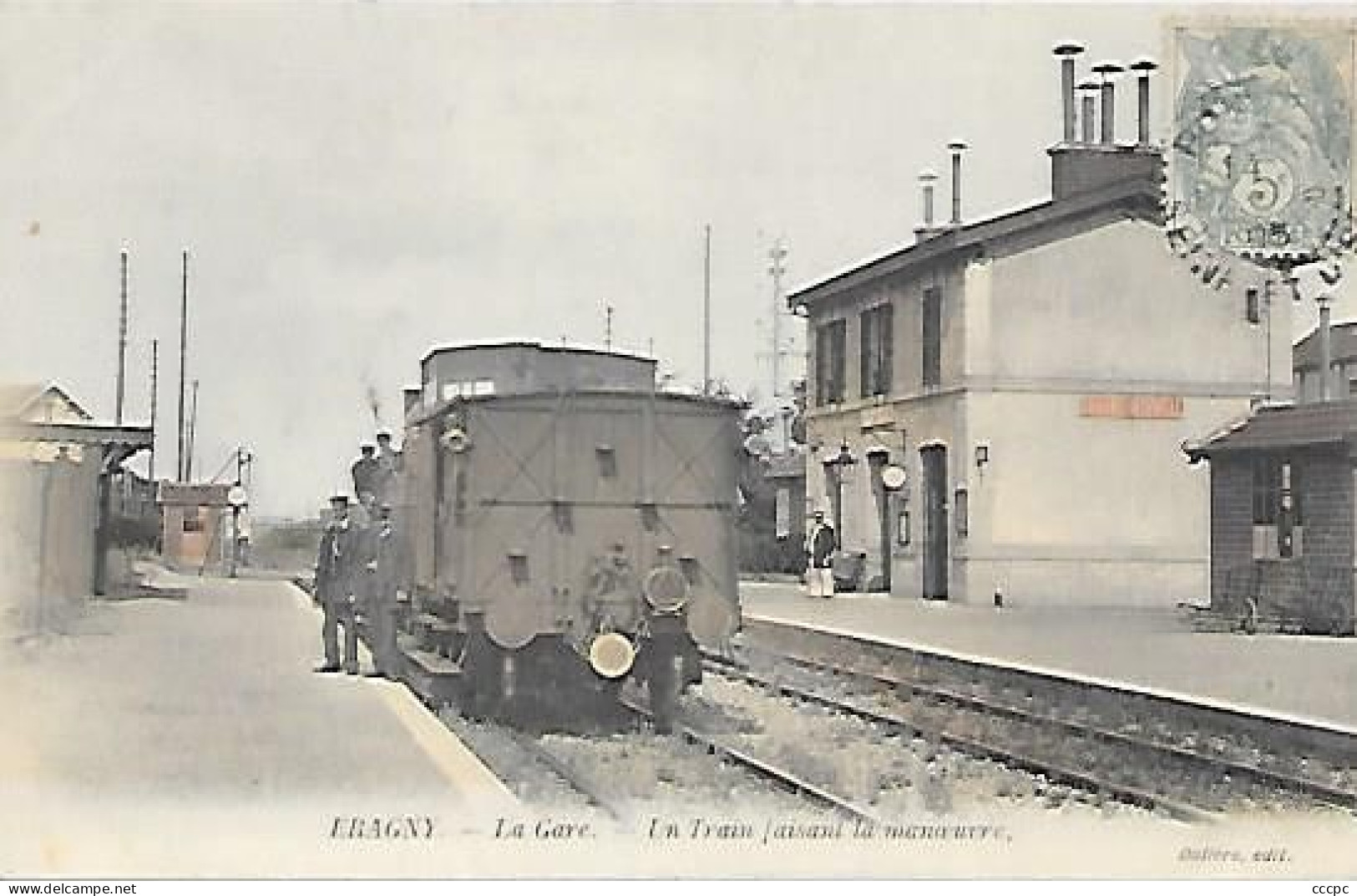 CPA Eragny La Gare Un Train Faisant La Manoeuvre - Eragny