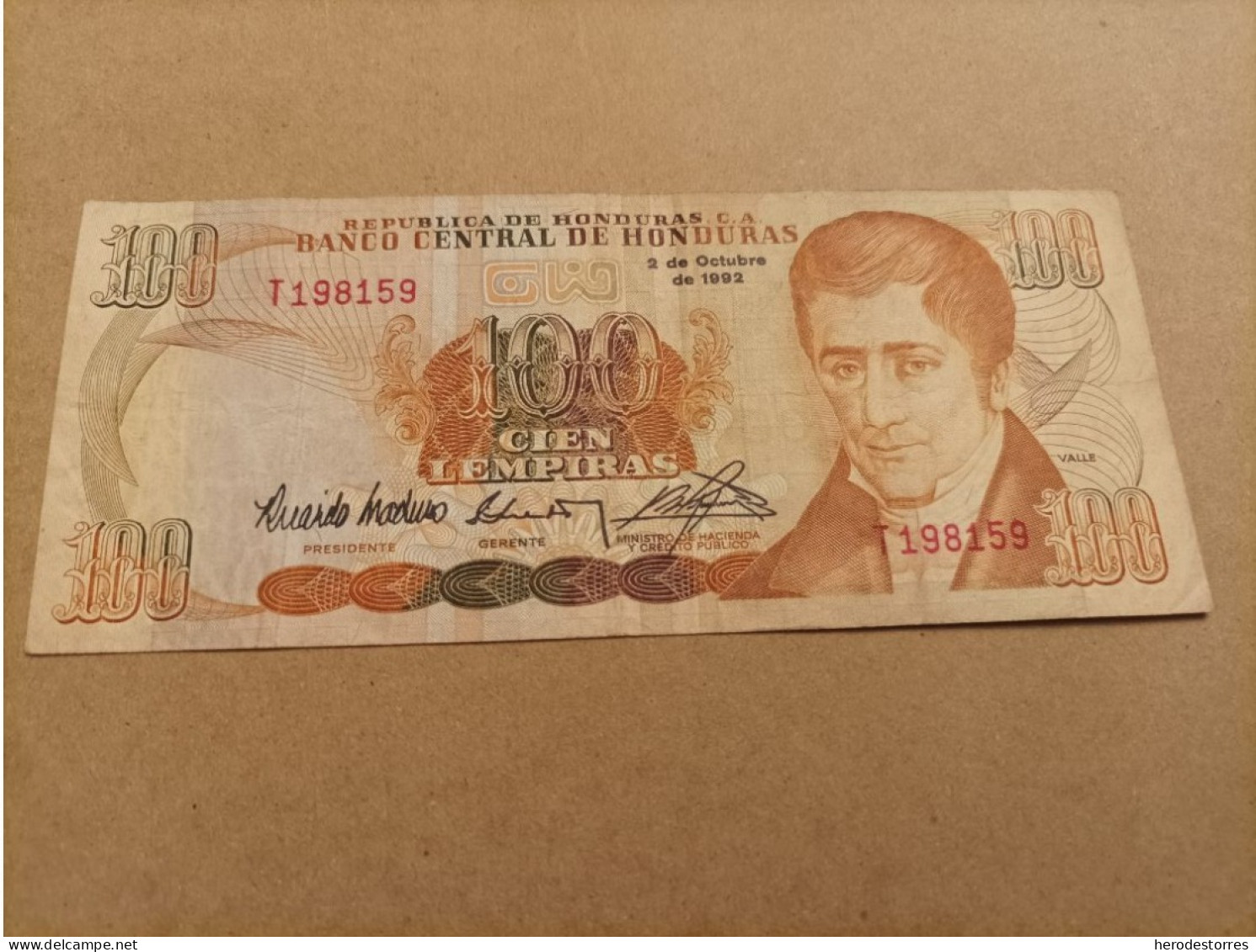 Billete De Honduras De 100 Lempiras, Año 1992 - Honduras