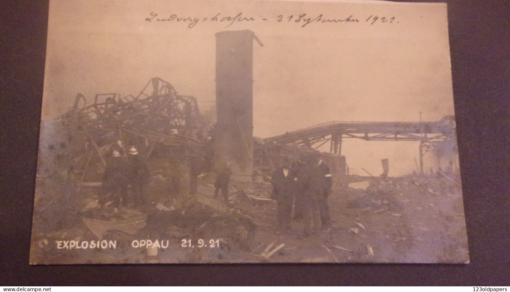 ALEMANIA GERMANY DEUTSCHLAND Carte Photo - Ludwigshafen - Oppau - Catastrophe - Explosion Usine Chimique Engrais BASF - Other & Unclassified