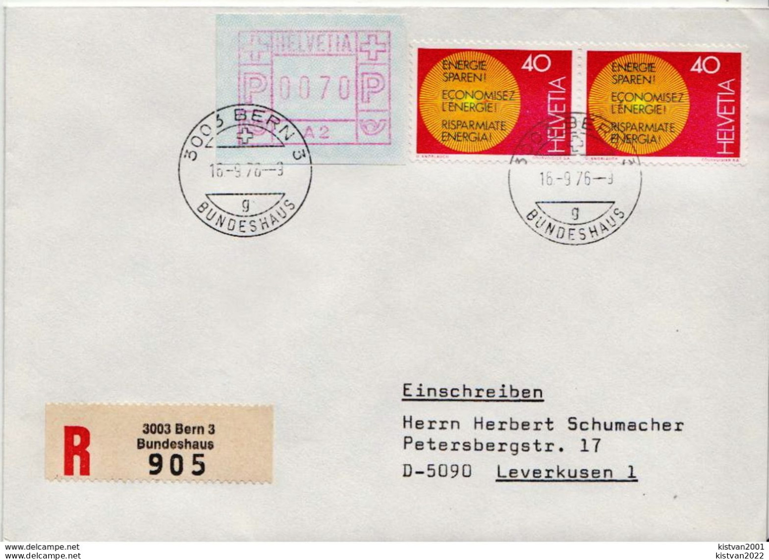 Postal History: Switzerland Registered Cover With Bureau De Poste Automobile Suisse 3 Cancel From 1942 - Automatic Stamps