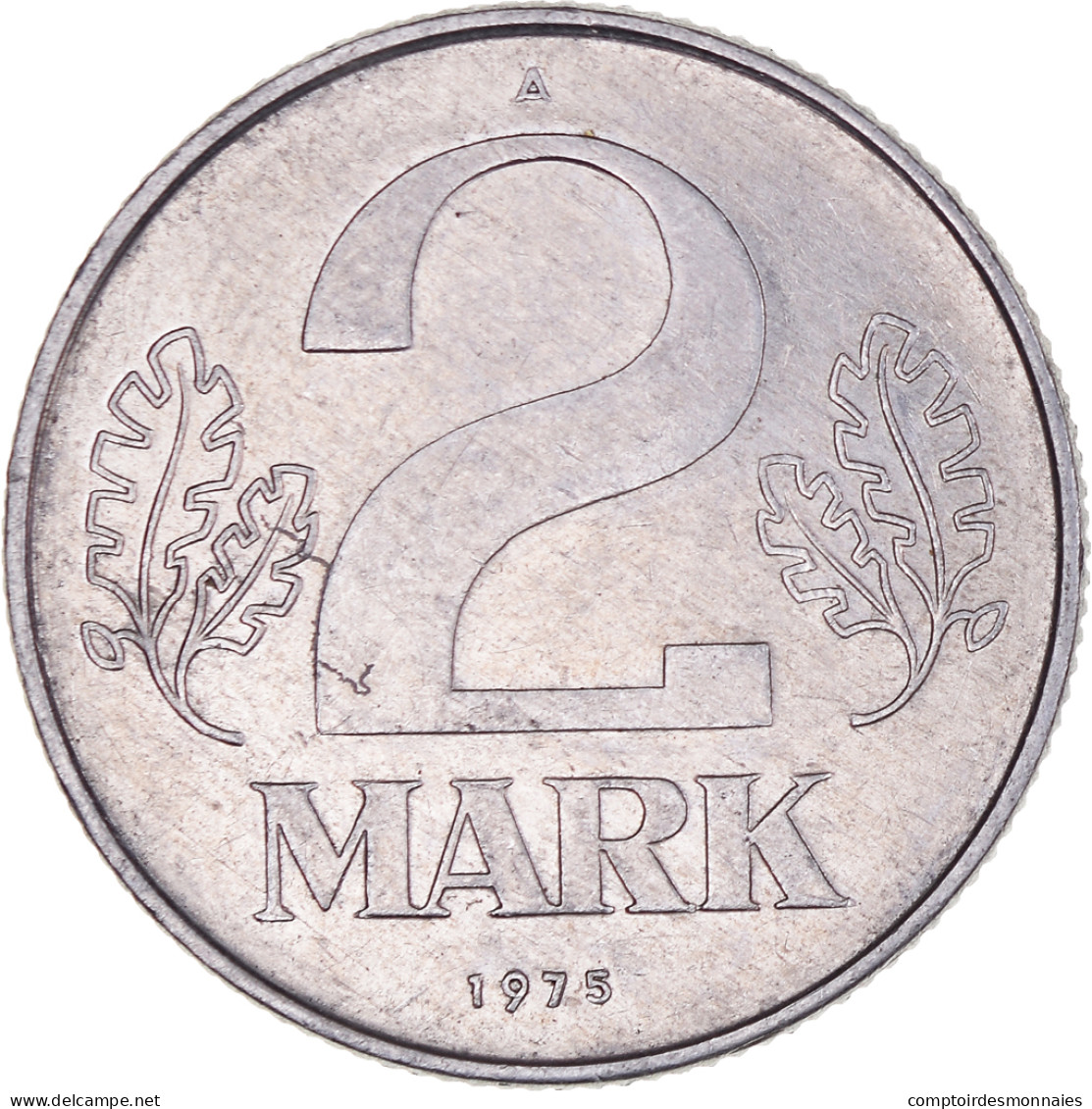 Monnaie, République Démocratique Allemande, 2 Mark, 1975, Berlin, TTB+ - 2 Marcos