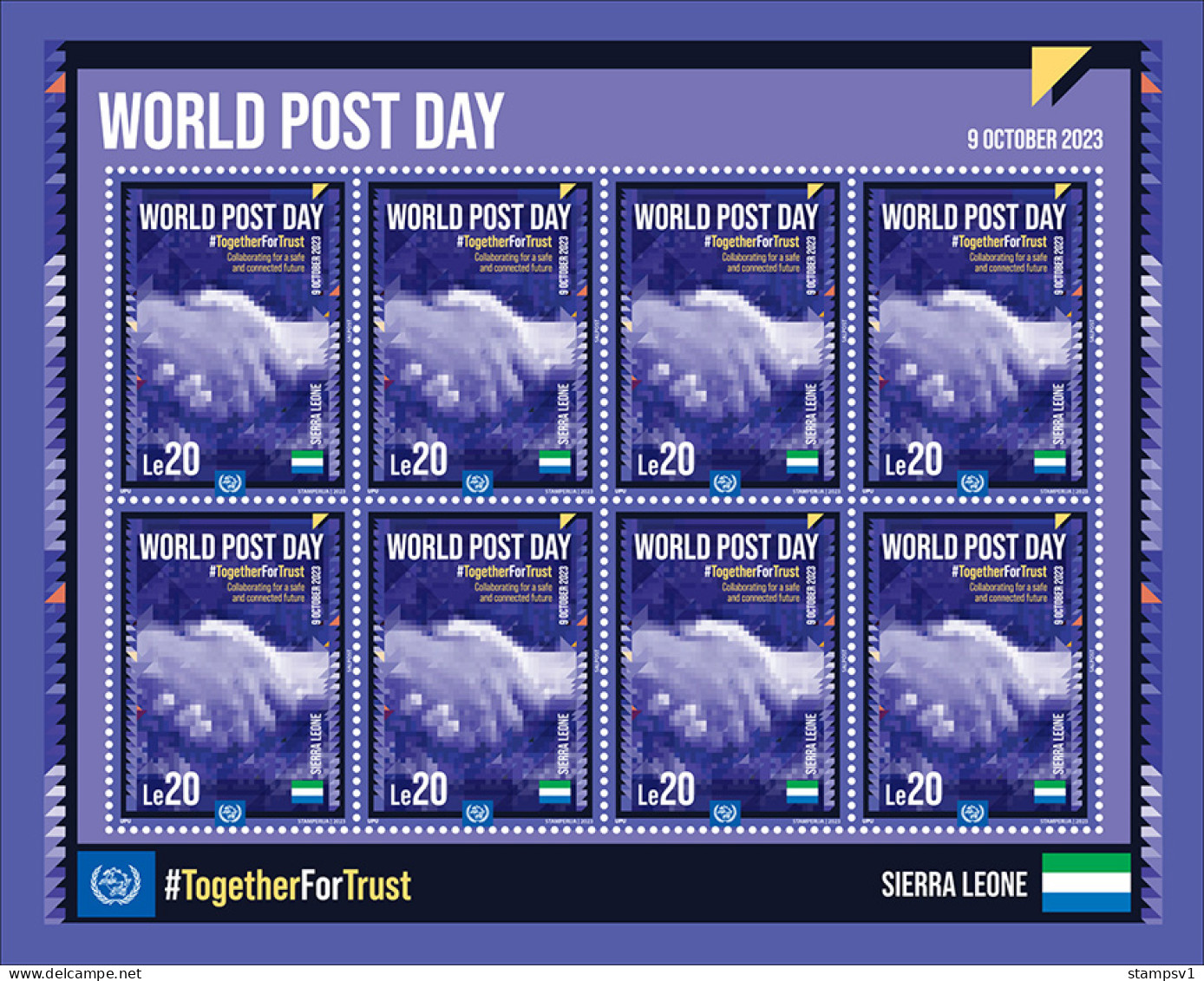 Sierra Leone 2023 World Post Day. (562f) OFFICIAL ISSUE - Poste