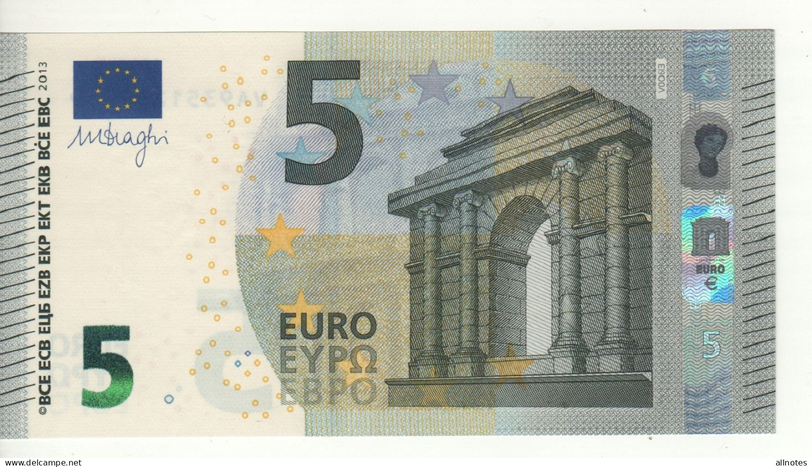 5 EURO  "Spain"    DRAGHI   V 006 I3      VA9351289019   /  FDS - UNC - 5 Euro