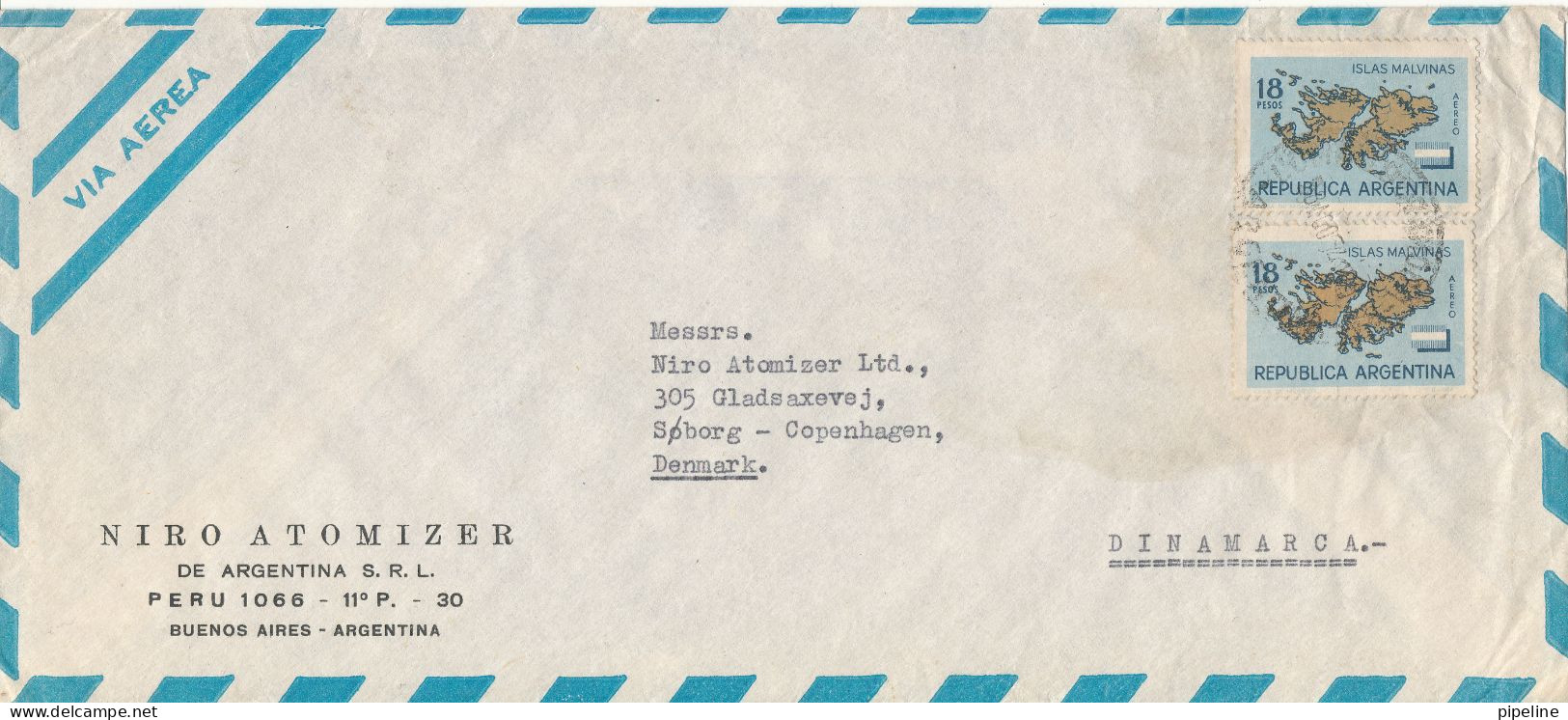 Argentina Air Mail Cover Sent To Denmark 28-8-1964 - Luchtpost