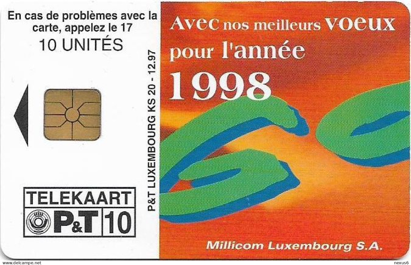 Luxembourg - P&T - Tango, Chip Thomson 01, 12.1997, 10Units, 15.000ex, Used - Luxembourg