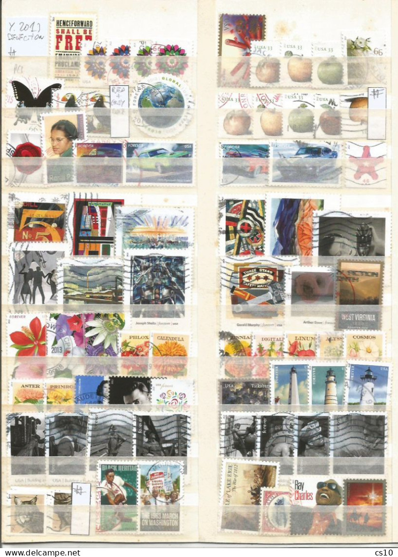 USA Selection 2013 Yearset 136 Pcs OFF-Paper Mostly VFU Circular PMK Incl. Harry Potter19/20 Flag All Seasons Cpl Issue - Collections