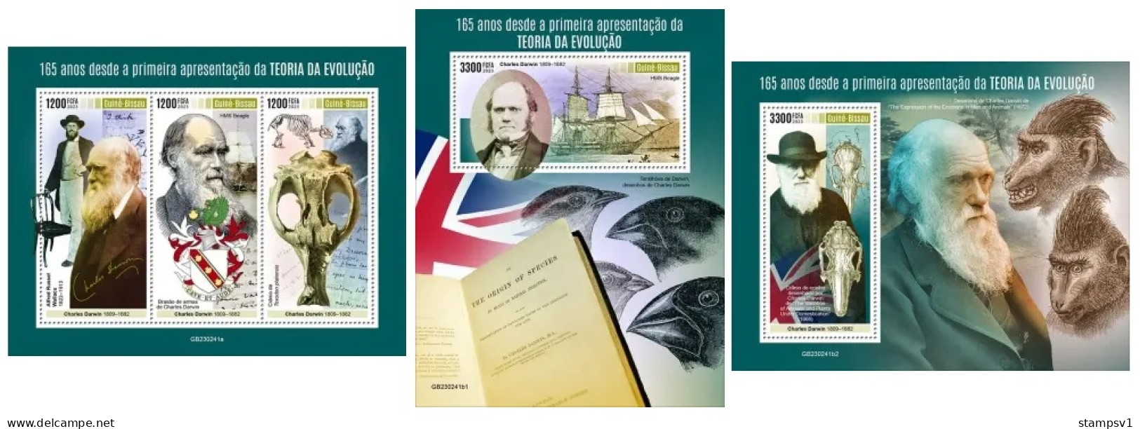 Guinea Bissau  2023 Theory Of Evolution. (241) OFFICIAL ISSUE - Naturaleza