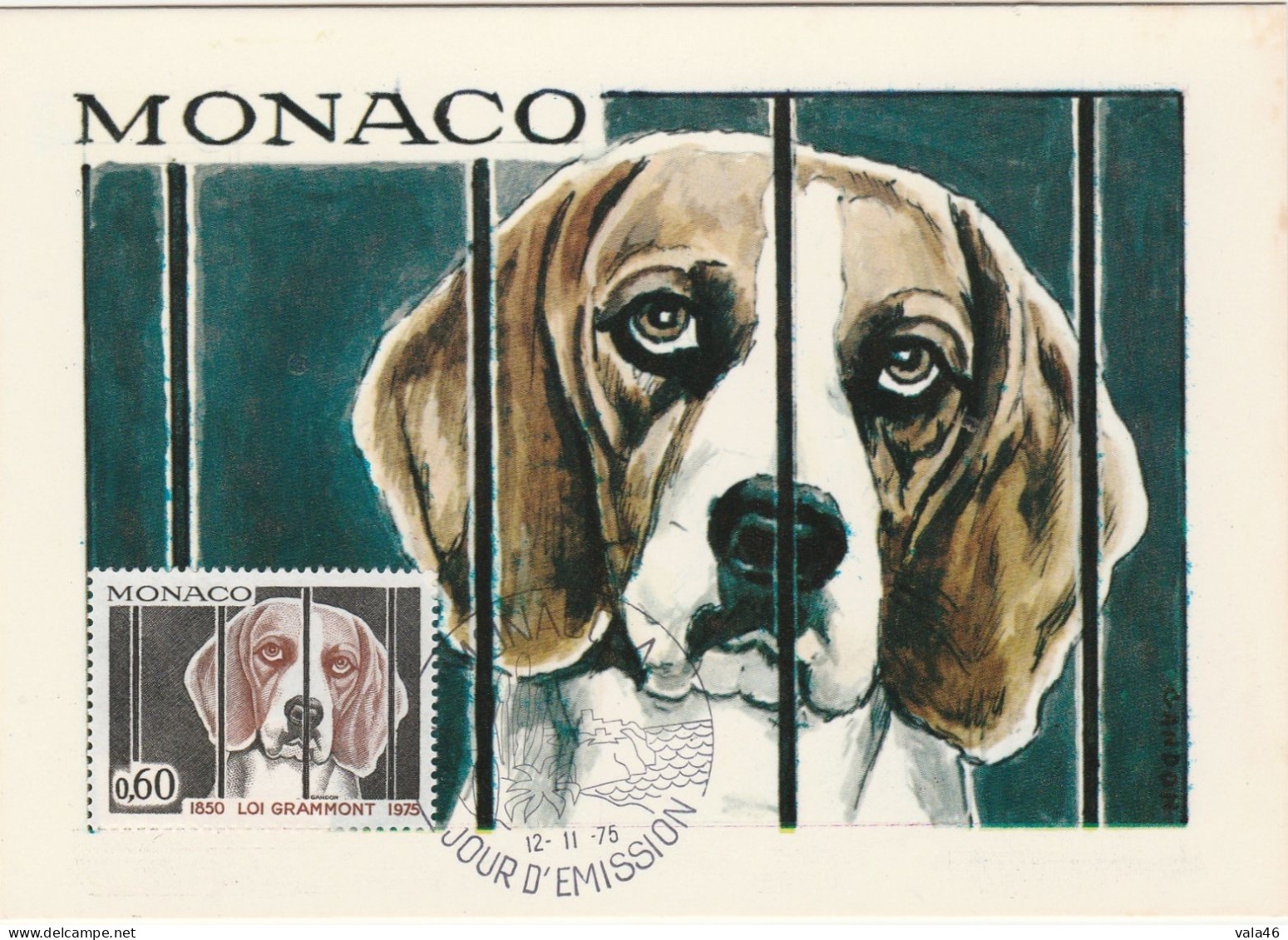 MONACO LOT DE 3 CARTES - CHIEN -CHAT - CHEVAUX  LOI GRAMMONT N° 1031-1032 ET 1033 SUR CARTES MAXIMUM - Maximumkaarten