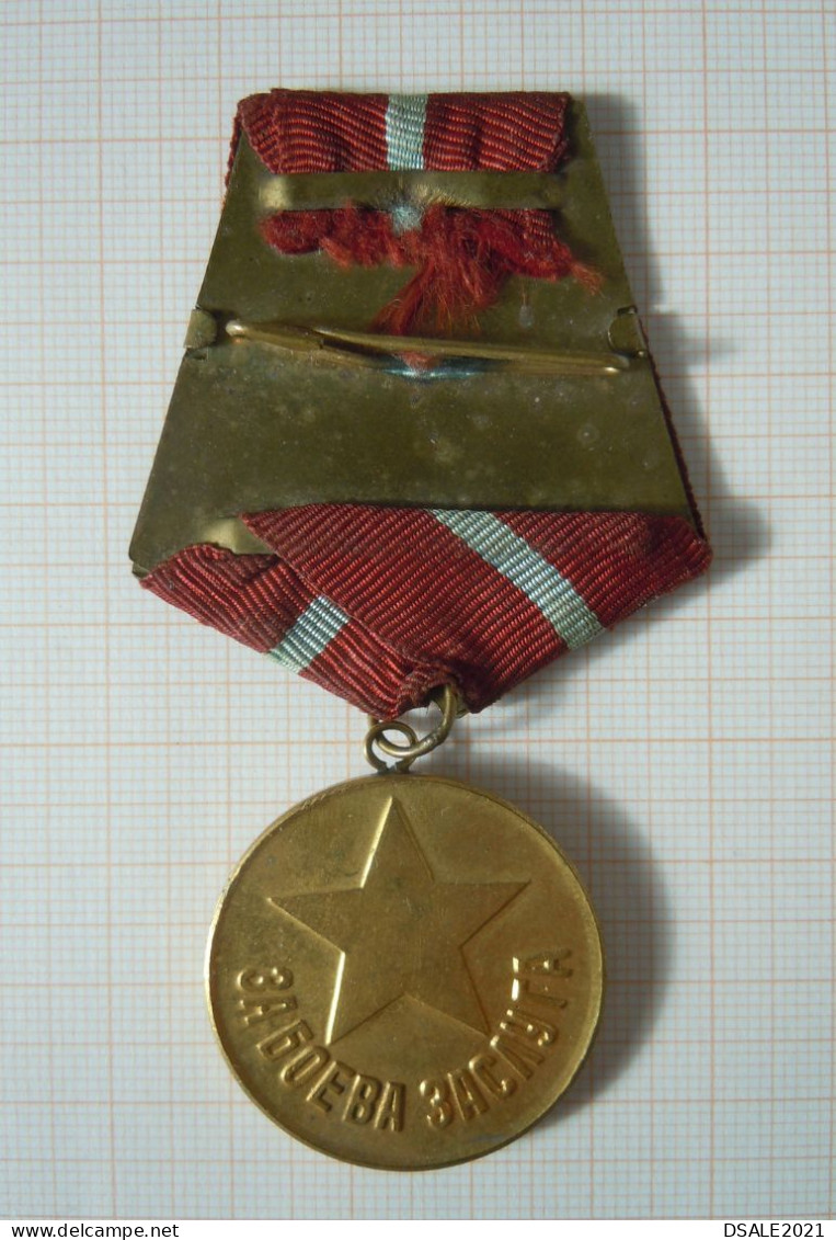 Bulgaria Bulgarie Bulgarien, Bulgarian 1960s Order, Medal, Military Merit Medal-Battle Merit (ds1159) - Altri & Non Classificati