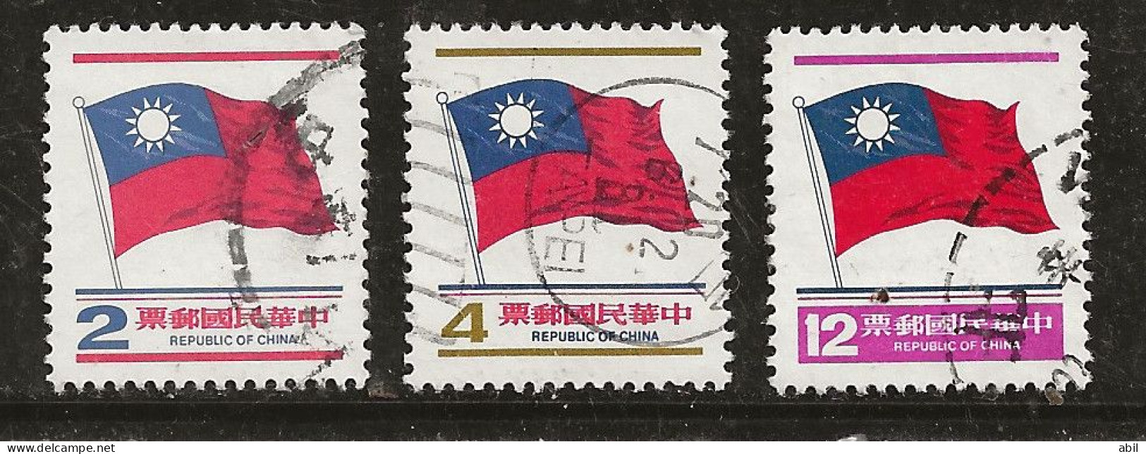 Taiwan 1980 N°Y.T. :  1275,1277 Et 1281 Obl. - Gebraucht