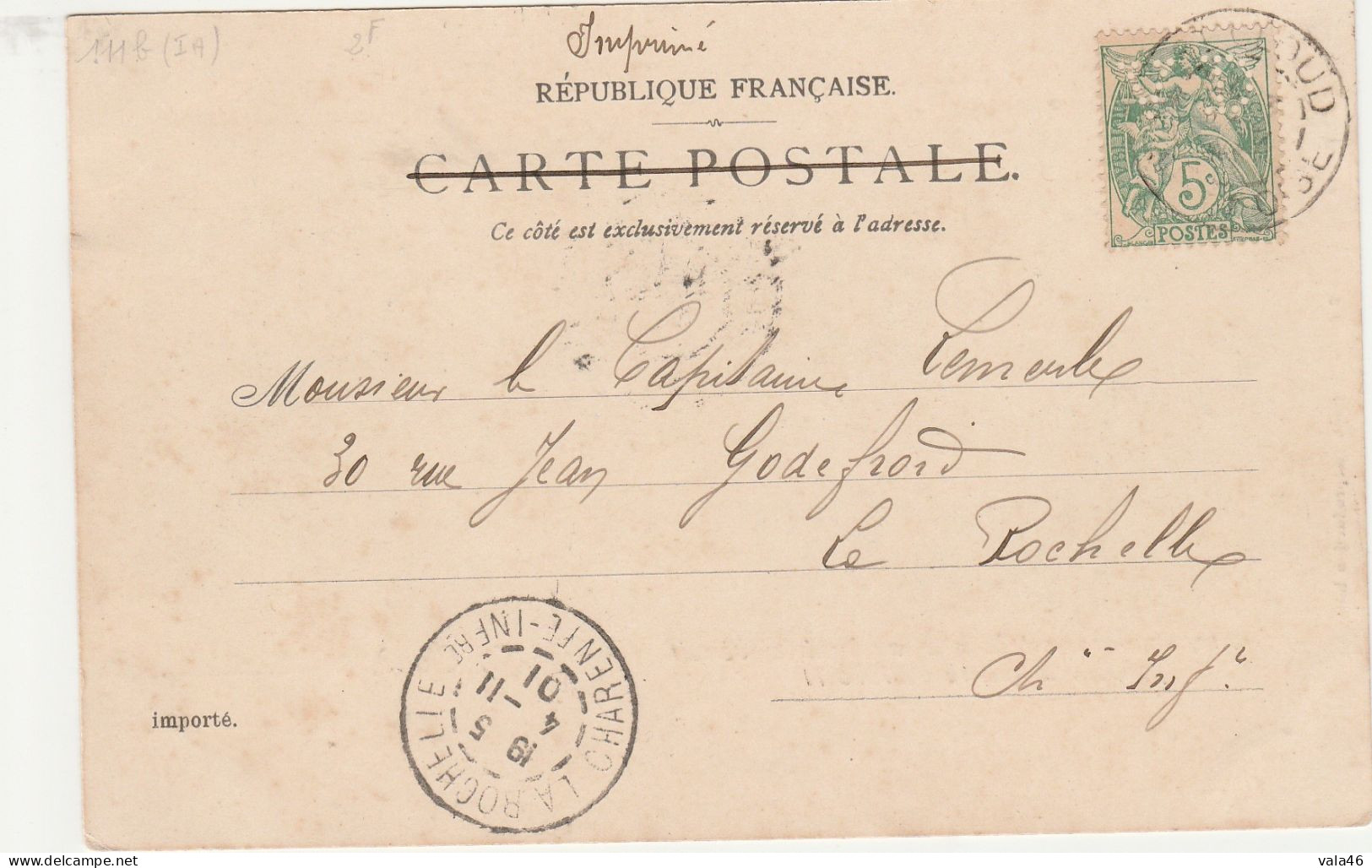 FRANCE - PERFORES  V.D SUR CARTE . - Lettres & Documents