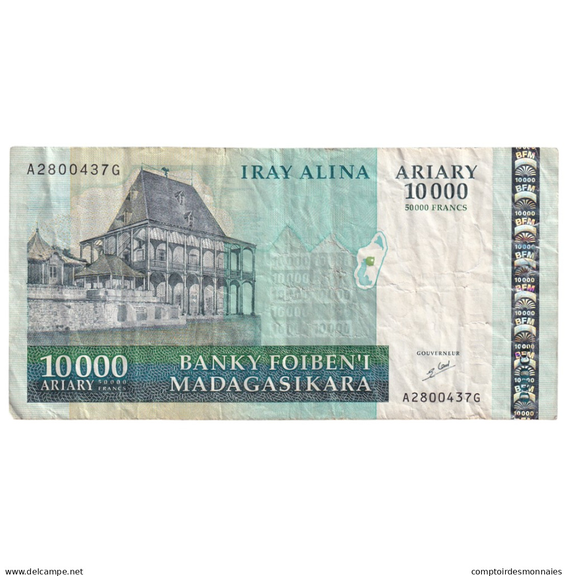 Billet, Madagascar, 10,000 Ariary, 2006, KM:92a, TB+ - Madagascar