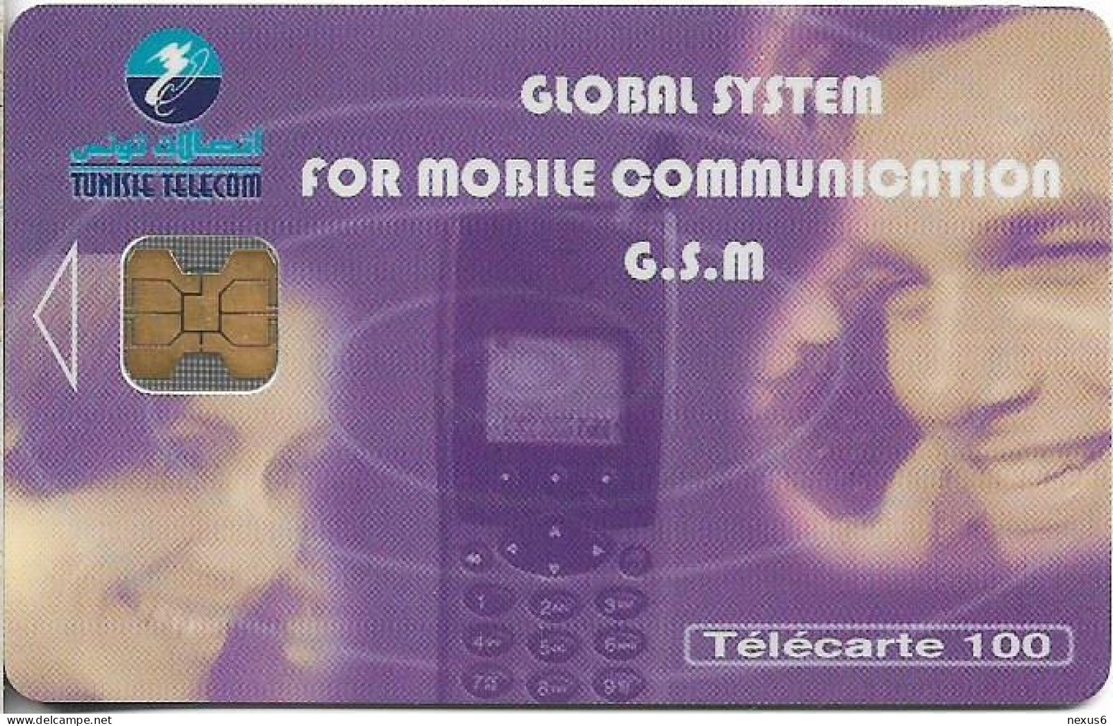 Tunisia - Tunisie Telecom - Global System For Mobile Comm., 100Units, Chip Oberthur, 01.2000, 30.000ex, Used - Tunisia