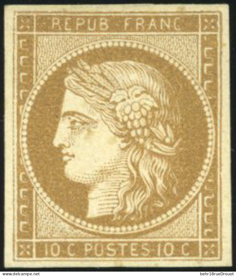 * 1b - 10c. Bistre-verdâtre. Très Frais. TB. - 1849-1850 Cérès