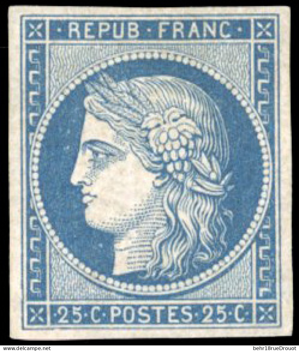 * 4 - 25c. Bleu. Très Frais. SUP. R. - 1849-1850 Cérès