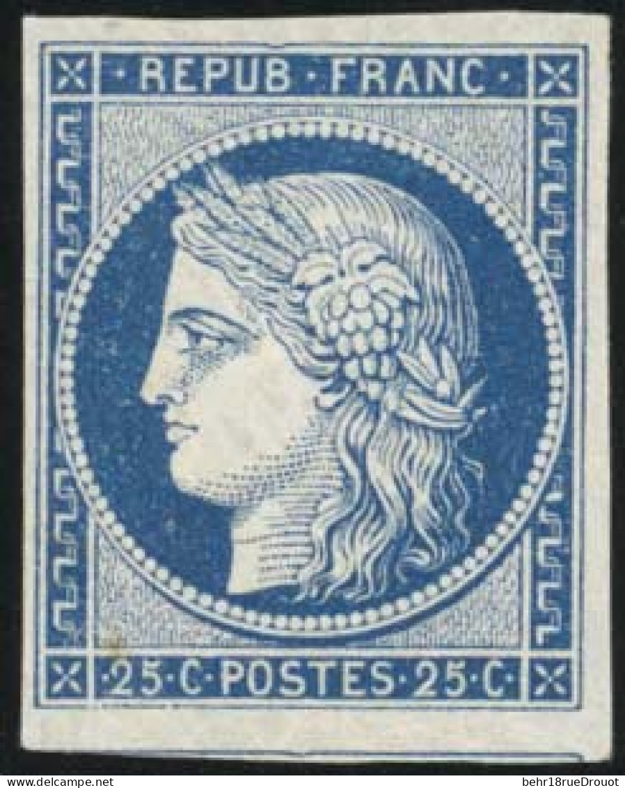 ** 4a - 25c. Bleu Foncé. Pièce Exceptionnelle. Grande Fraîcheur Postale. SUP. - 1849-1850 Cérès