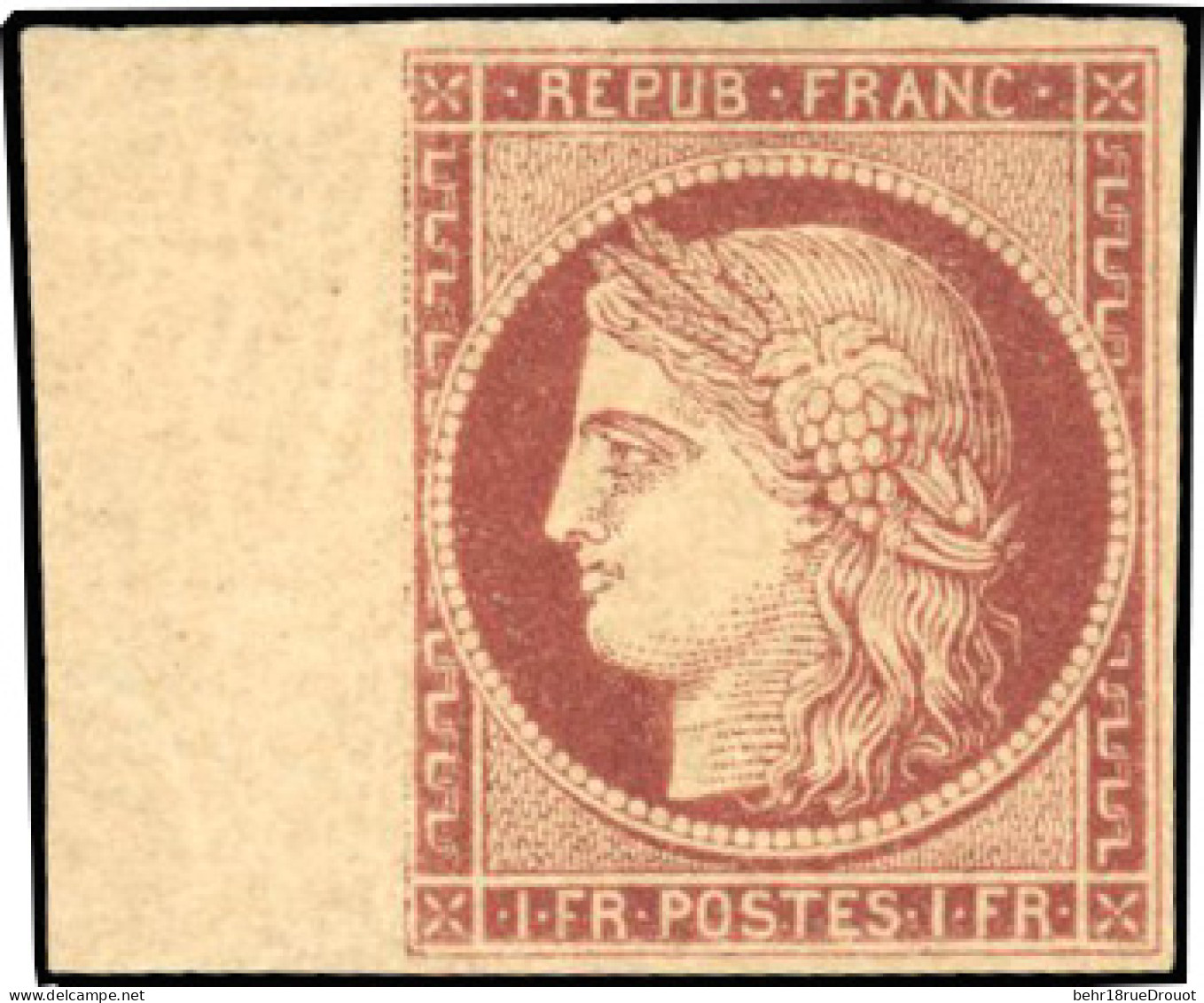 ** 6B - 1F. Carmin-brun. Nuance De Référence. BdeF. SUP. R. - 1849-1850 Ceres