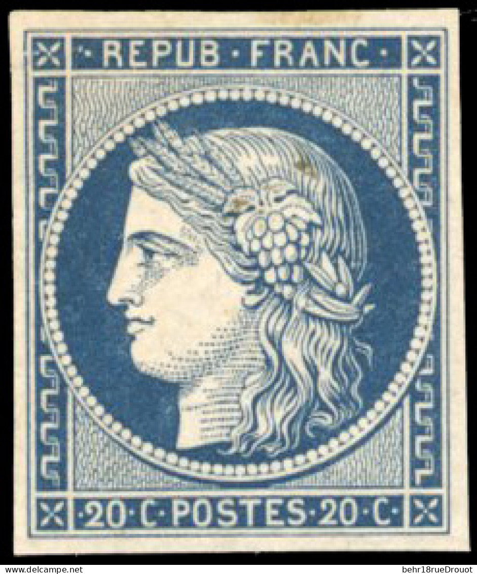 * 8a - 20c. Bleu Foncé Dit ''MARQUELET''. SUP. - 1849-1850 Cérès