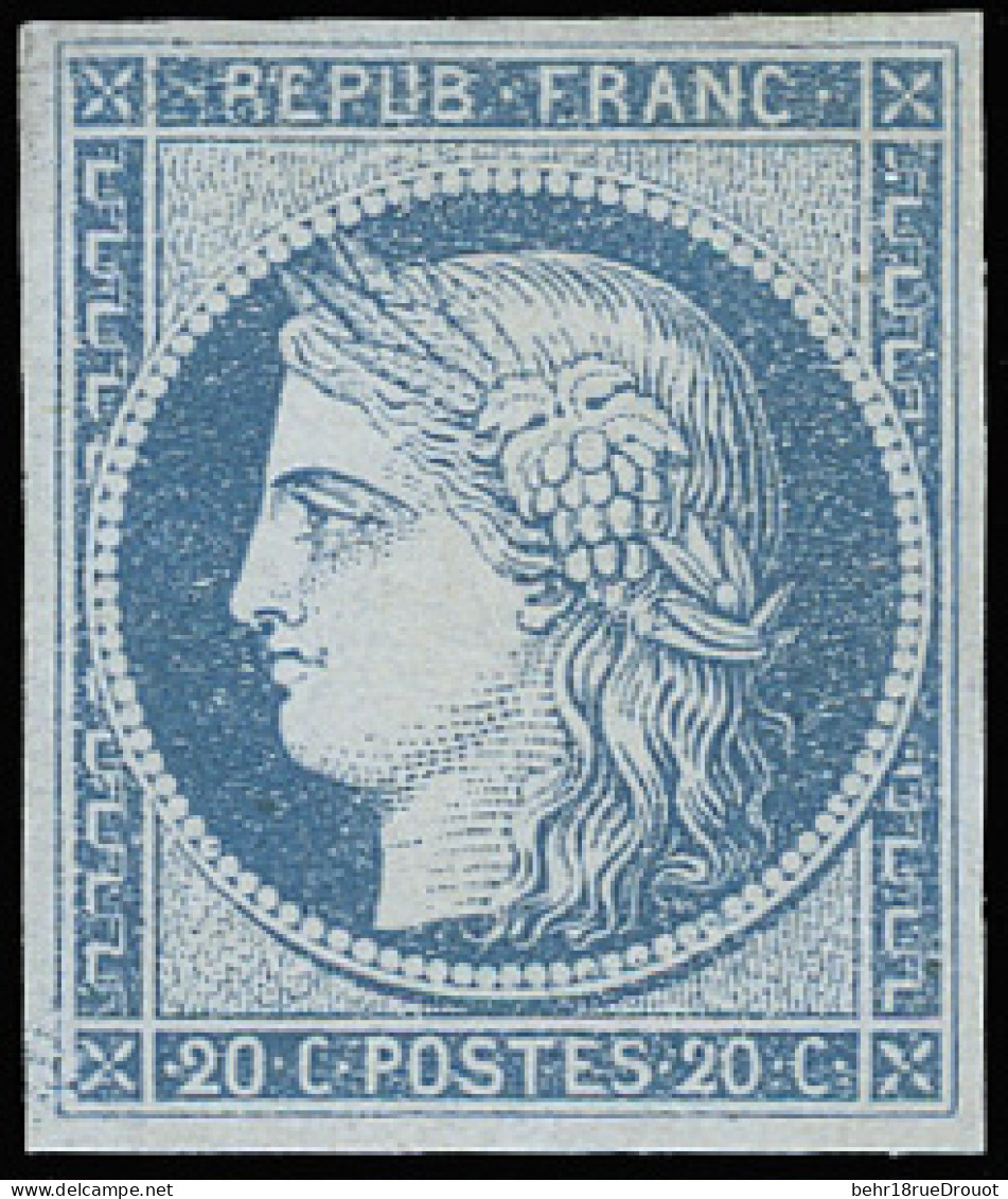 * 8b - 20c. Bleu Clair S/azuré Dit "ASTRUC". Non émis. SUP. - 1849-1850 Cérès