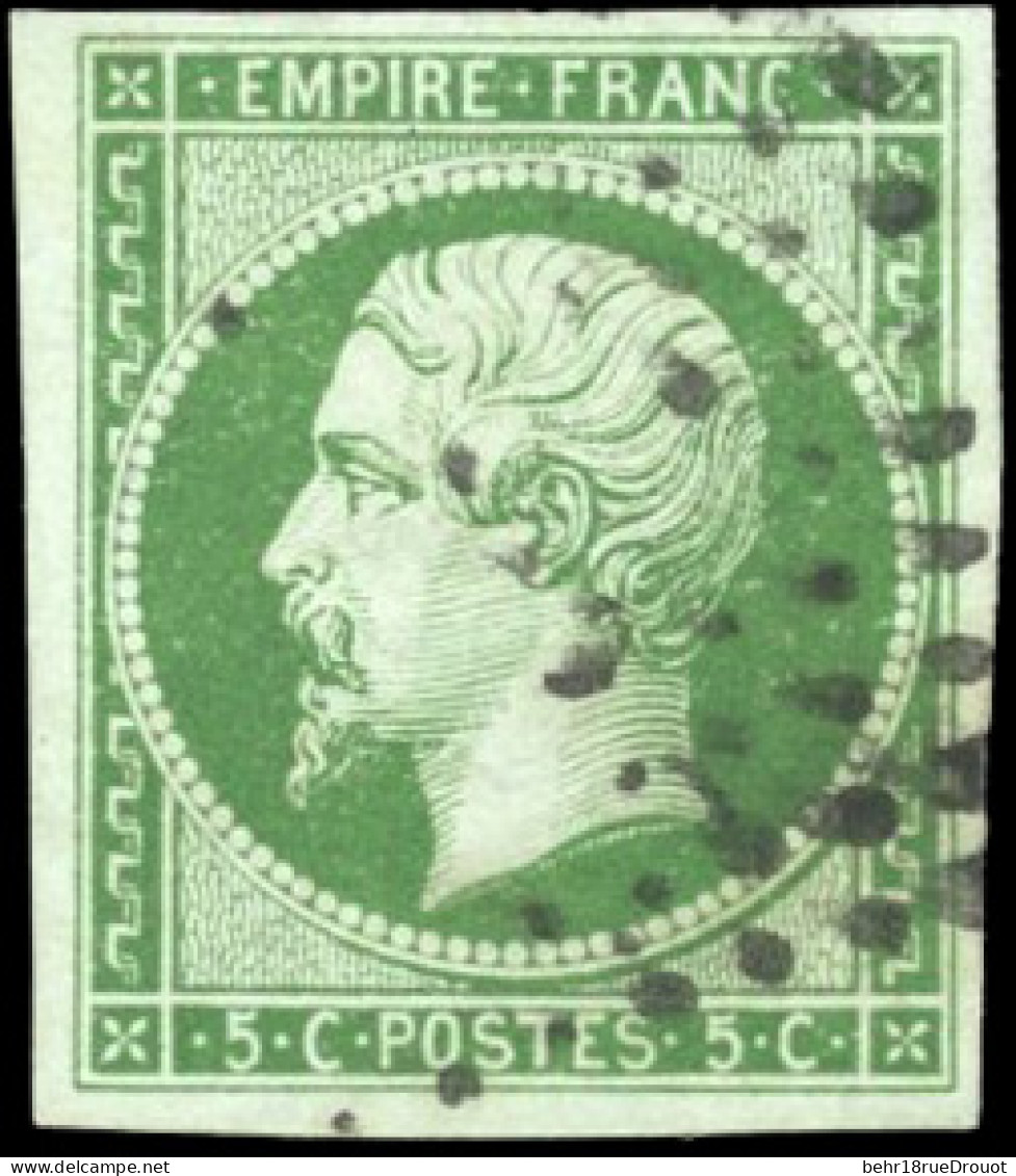 Obl. 12b - 5c. Vert Très Foncé. Obl. SUP. - 1853-1860 Napoleon III