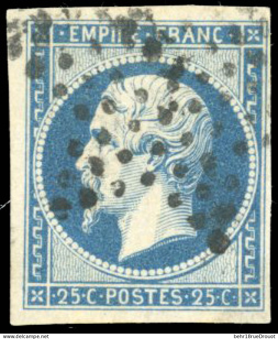 Obl. 15e - 25c. Bleu Foncé. Obl. étoile. B. - 1853-1860 Napoleon III
