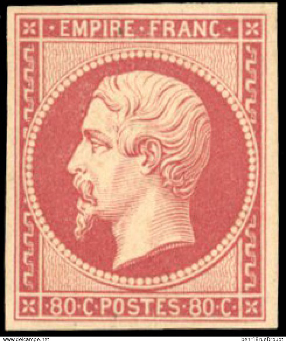 * 17Ah - 80c. Carmin Rose. Tirage Spécial De 1862. Fraîcheur Postale. SUP. - 1853-1860 Napoléon III