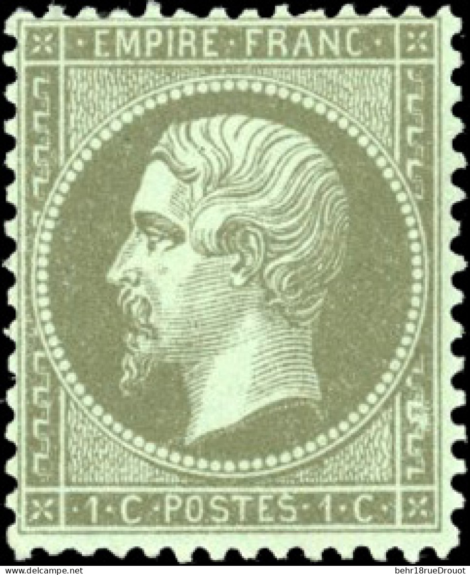 * 19a - 1c. Vert-bronze. TB. - 1862 Napoléon III