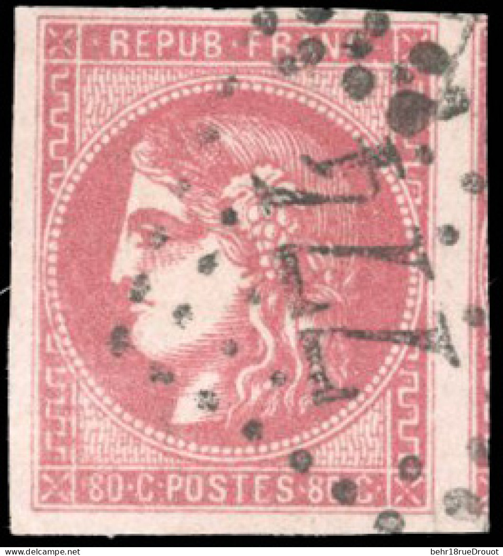Obl. 49 - 80c. Rose. Obl. GC 774. TB. - 1870 Emission De Bordeaux