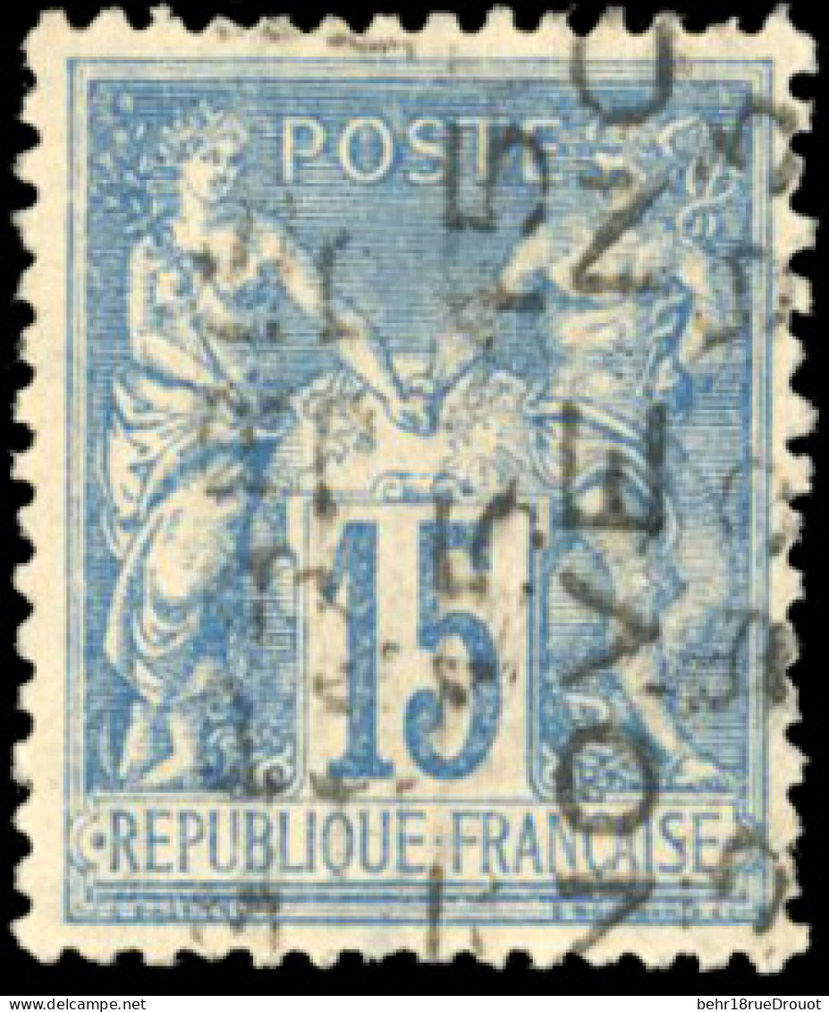 (*) 17 - 15c. Bleu. Surcharge Verticale. 5 Lignes. SUP. - Other & Unclassified