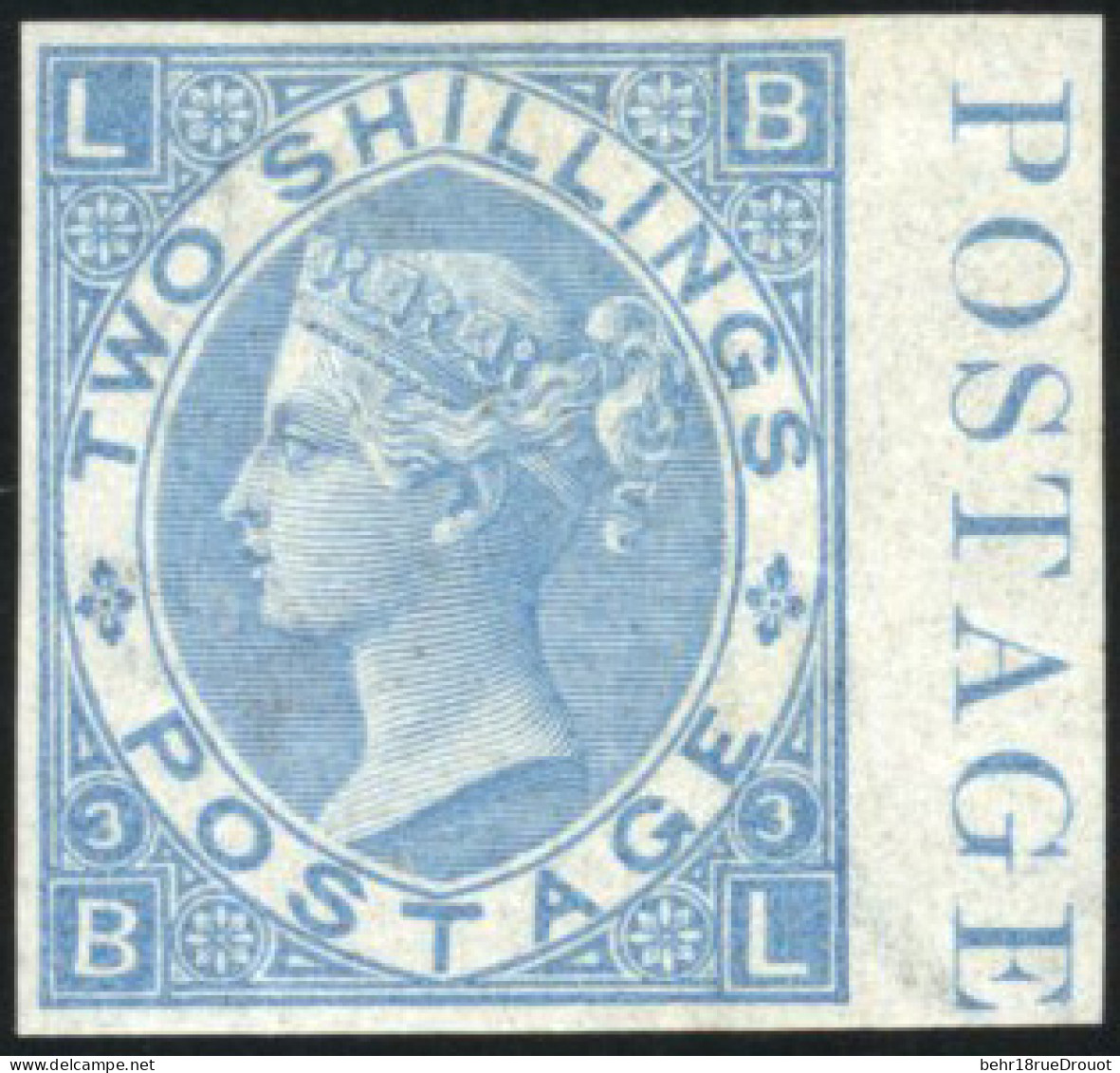 * SG#120 - 2 Shillings. Plate 3 ABNORMAL Imprimatur. Lettered B-L. Only 22 Stamps Were Removed From The Imprimatur Sheet - Autres & Non Classés