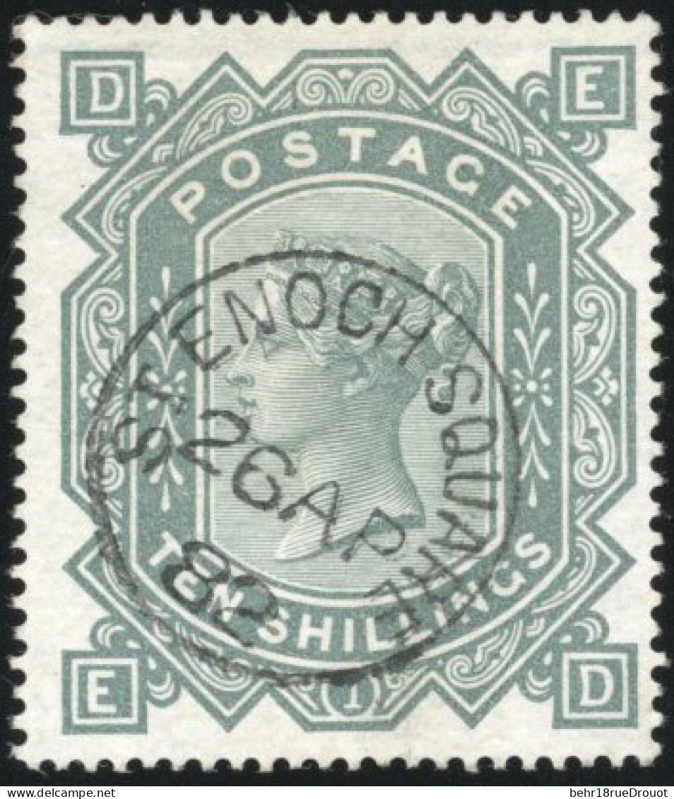 Obl. SG#128 - 1878. 10sh. Greenish Grey. Wmk. Maltese Cross. Perf. 15 1/2 X 15. Used Is Genuine. - Andere & Zonder Classificatie