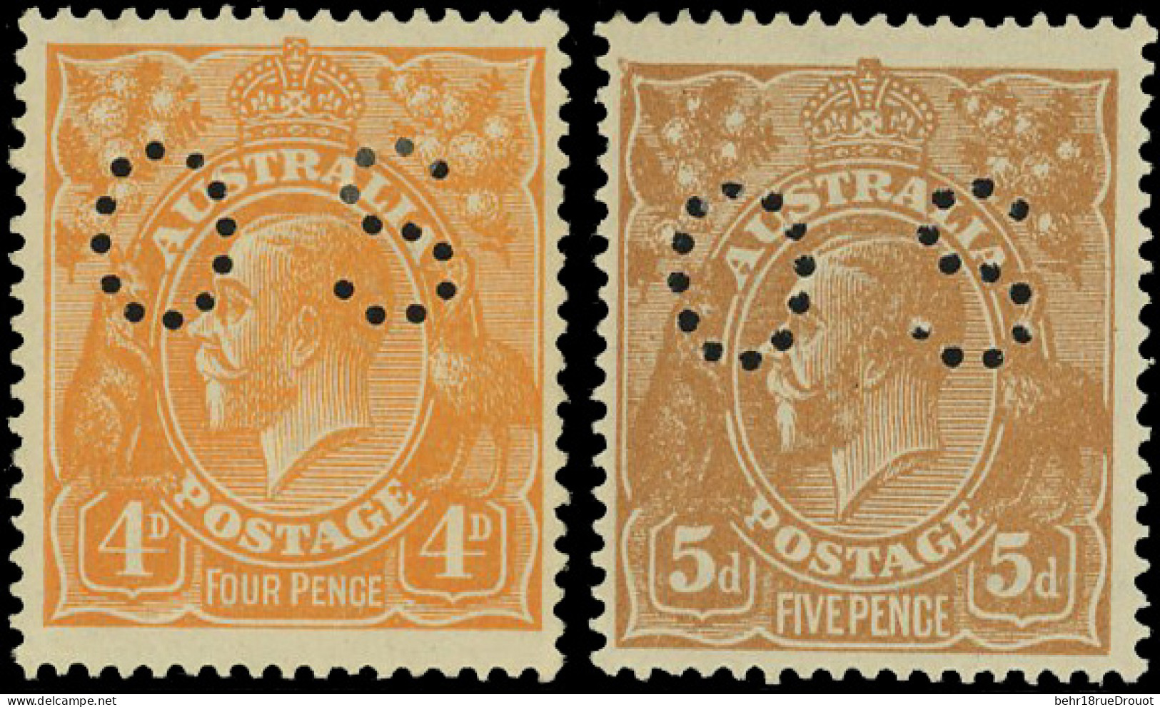 * SG#O41/O42 - Official Stamps. 4d. Orange + 5d. Brown. VF. - Autres & Non Classés
