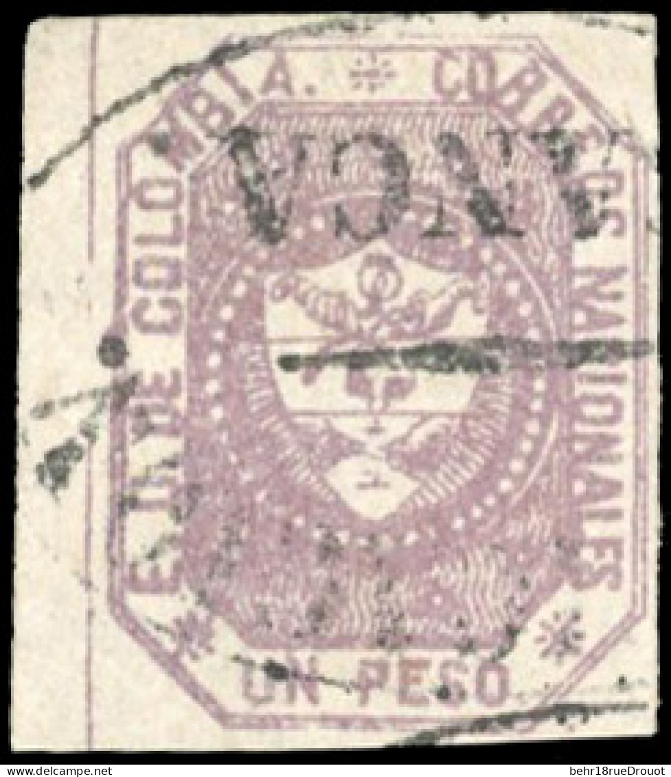 Obl. 18a - 1p. Lilas S/azuré. Obl. BdeF. SUP. - Colombia