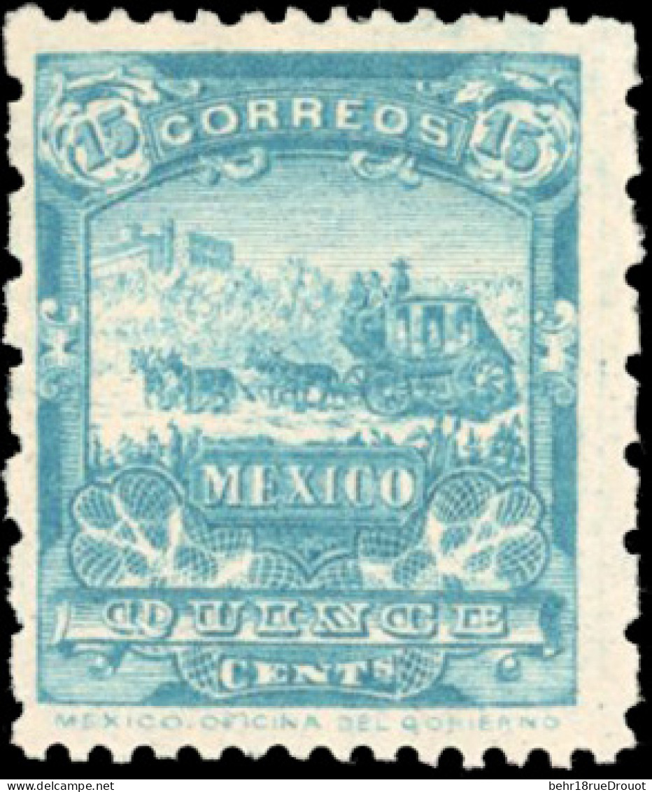 * 140 - 15c. Bleu-vert. Variété De Perforation. SUP. - Mexico